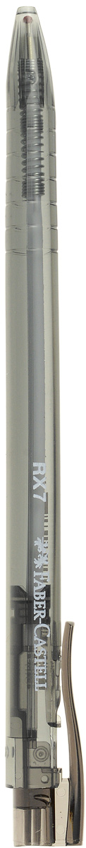 Faber-Castell Ручка шариковая RX-7 цвет черный545499 Faber-Castell Ручка шариковая RX-7 цвет черный545499Шариковая ручка Faber-Castell RX-7 эргономичной трехгранной формы станет незаменимым атрибутом учебы или работы. Прозрачный корпус ручки выполнен из пластика и соответствует цвету чернил. Высококачественные чернила позволяют добиться идеальной плавности письма. Ручка имеет качественный нажимной механизм и оснащена упругим клипом для удобной фиксации на бумаге или одежде.