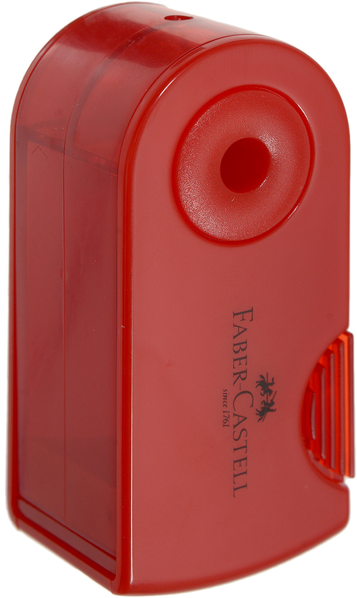Faber-Castell Мини-точилка Sleeve цвет красный182711_красный Faber-Castell Мини-точилка Sleeve цвет красный182711_красныйМини-точилка Faber-Castell Sleeve выполнена из прочного пластика.В точилке имеется одно отверстие для карандашей классического диаметра. Эргономичная форма контейнераобеспечивает стабильное положение кисти. Карандаш затачивается легко иаккуратно, а опилки после заточки остаются в специальном контейнереповышенной вместимости.