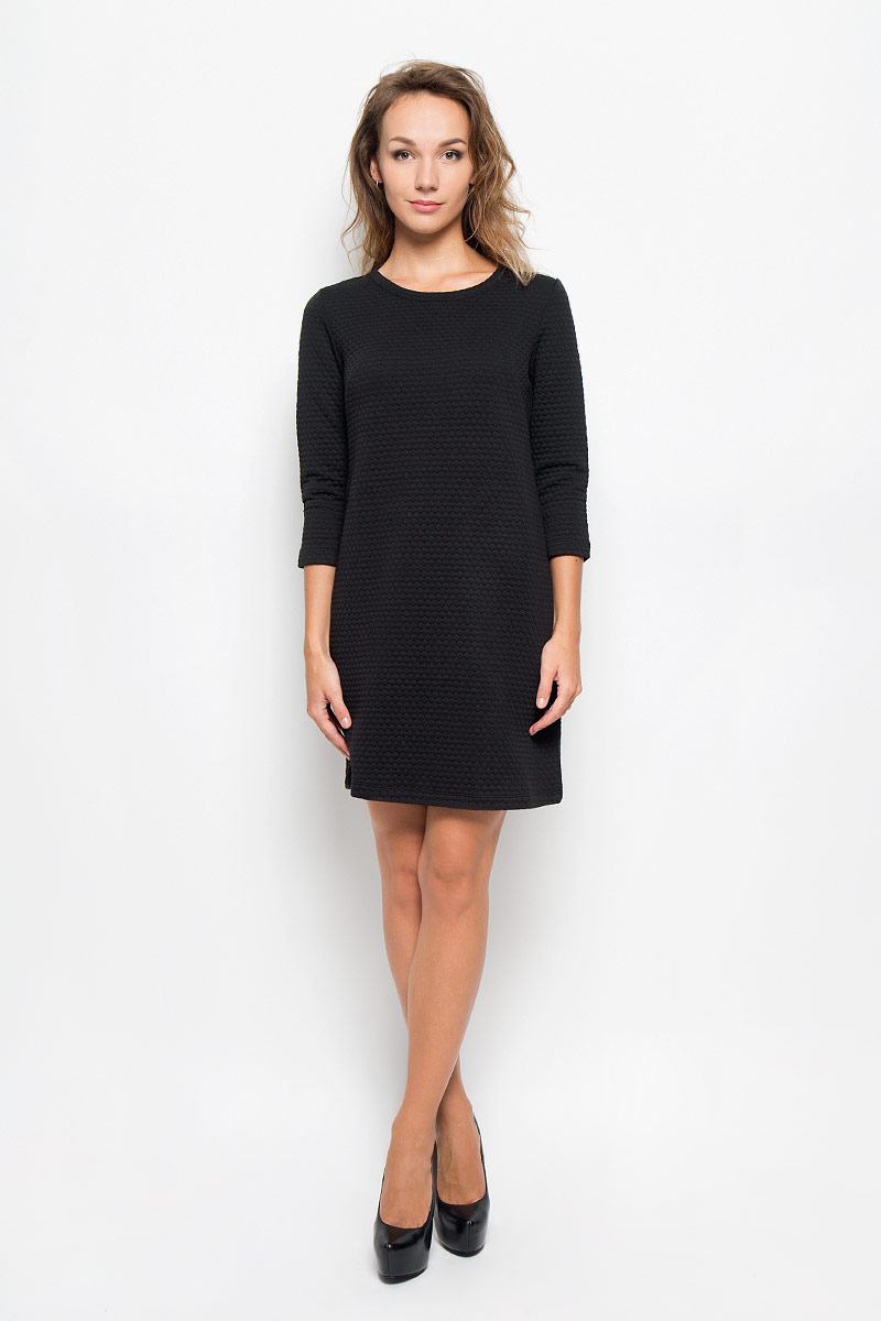 Платье Sela Casual, цвет: черный. DK-117/1079-6342. Размер S (44)DK-117/1079-6342 Платье Sela Casual, цвет: черный. DK-117/1079-6342. Размер S (44)DK-117/1079-6342Элегантное платье Sela Casual выполнено из высококачественного плотного трикотажа. Такое платье обеспечит вам комфорт и удобство при носке и непременно вызовет восхищение у окружающих.Модель длины мини с рукавами 3/4 и круглым вырезом горловины выгодно подчеркнет все достоинства вашей фигуры. Изысканное платье создаст обворожительный и неповторимый образ.Это модное и комфортное платье станет превосходным дополнением к вашему гардеробу, оно подарит вам удобство и поможет подчеркнуть ваш вкус и неповторимый стиль.