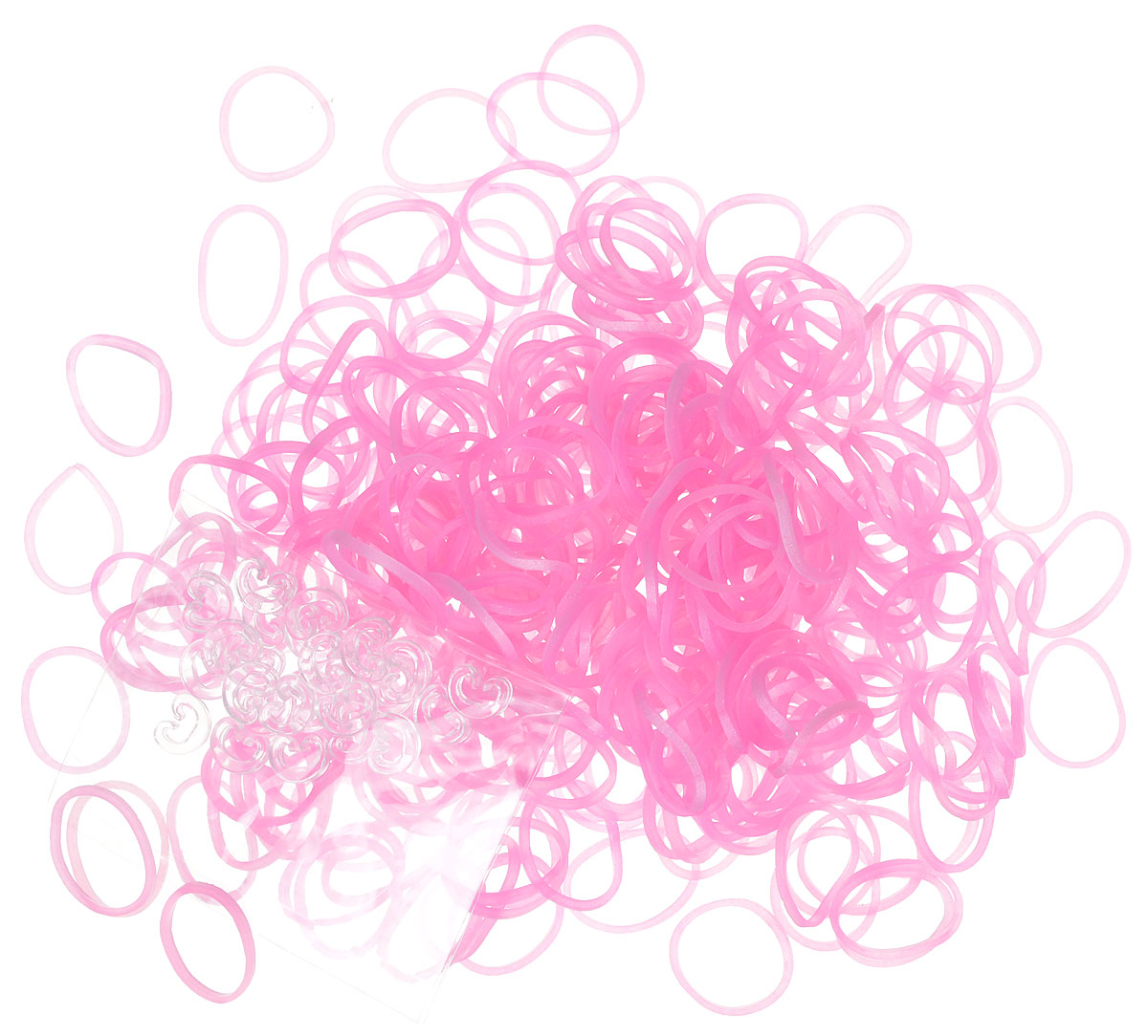 Rainbow Loom Набор резиночек цвет розовый перламутровый 600 шт