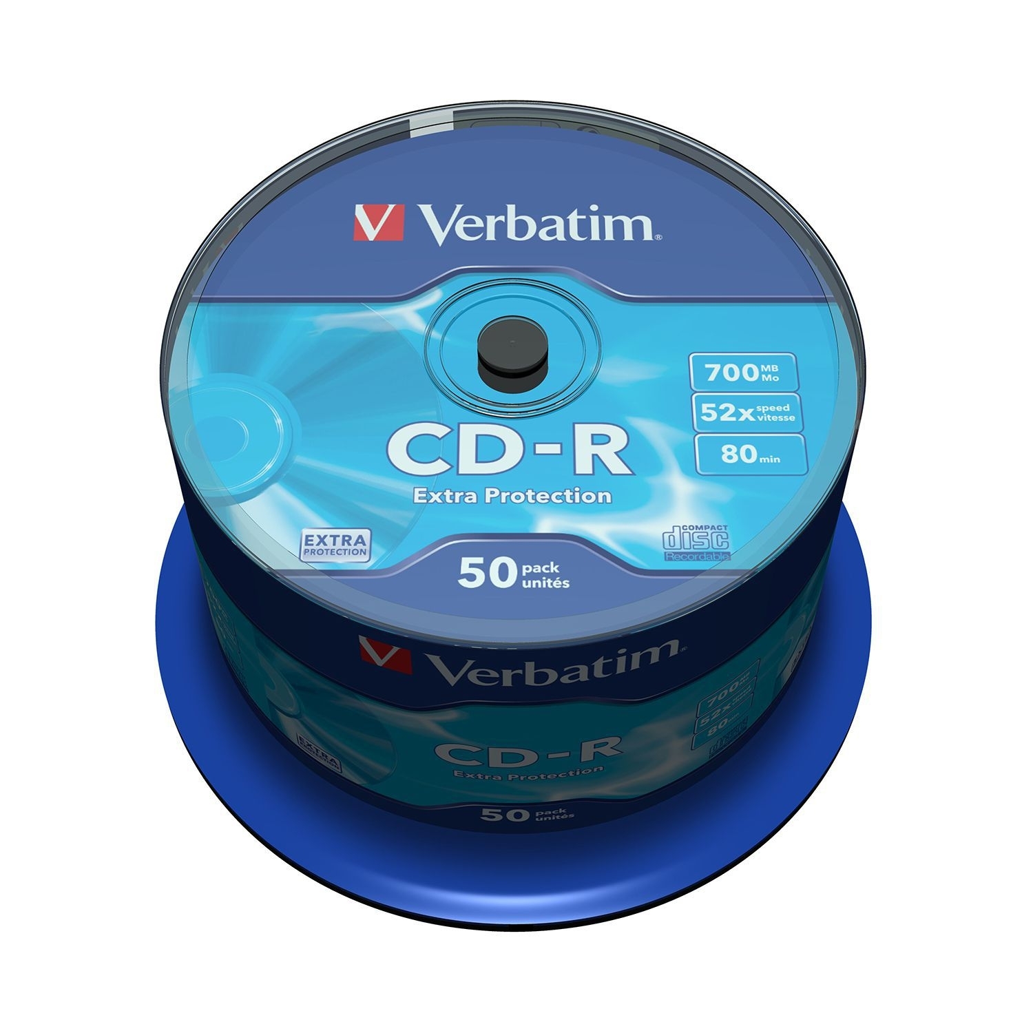 Диск CD-R Verbatim 700Mb 52x Cake Box DataLife, 50 шт (43351)