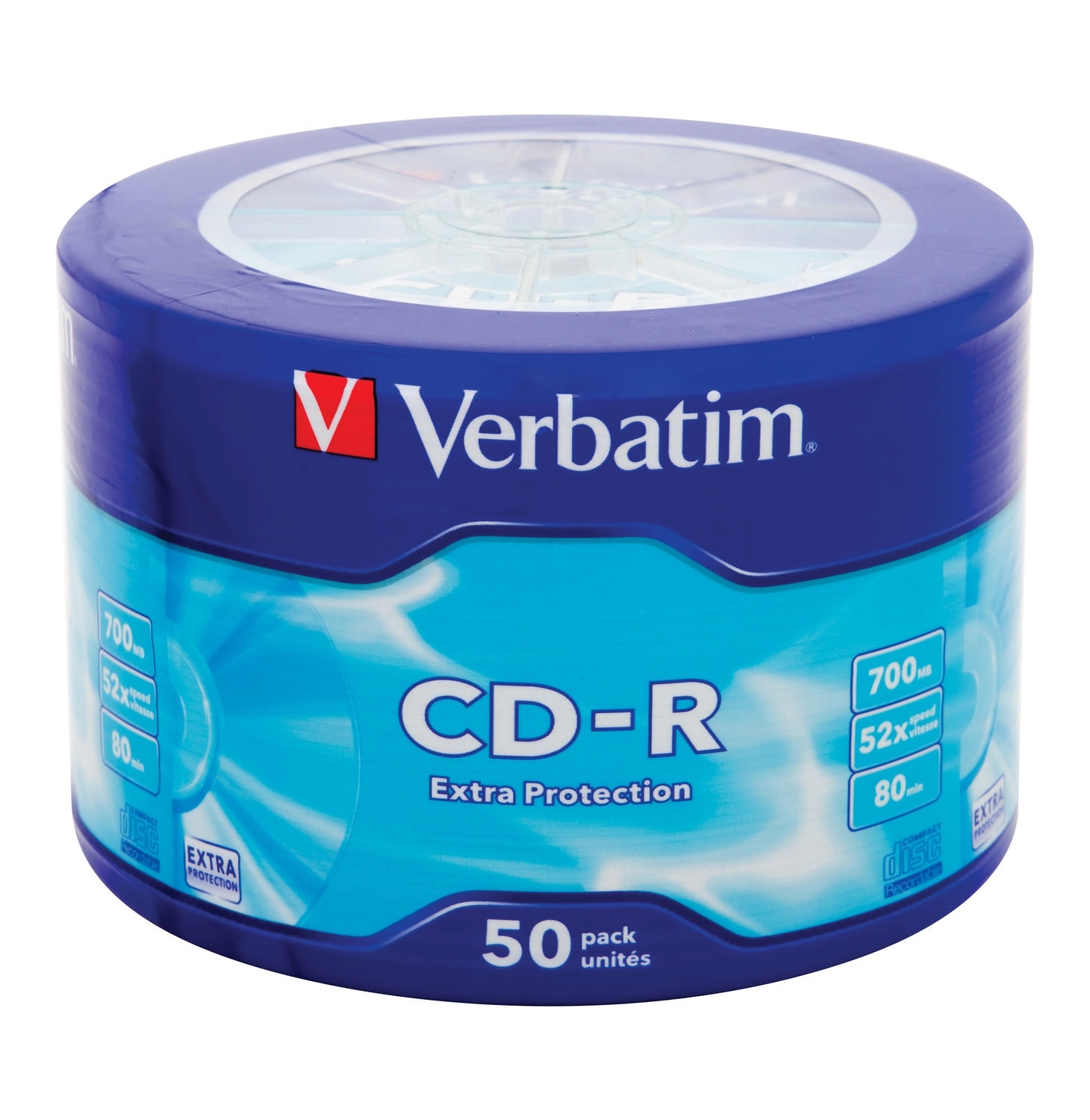 Диск CD-R Verbatim 700Mb 52x Extra Protect, 50 шт (43728)