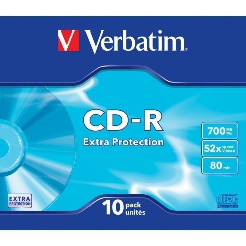 Verbatim CD-R 700MB 52x лазерный диск, 10 шт (Slim)