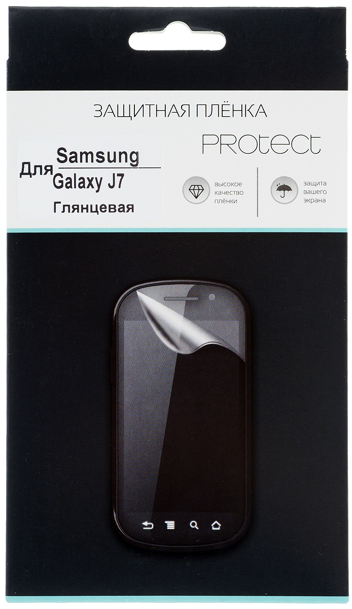 Protect защитная пленка для Samsung Galaxy J7 (SM-J700F), глянцевая31411 Protect защитная пленка для Samsung Galaxy J7 (SM-J700F), глянцевая31411Защитная пленка Protect предохранит дисплей Samsung Galaxy J7 (SM-J700F) от пыли, царапин, потертостей и сколов. Пленка обладает повышенной стойкостью к механическим воздействиям, оставаясь при этом полностью прозрачной. Она практически незаметна на экране гаджета и сохраняет все характеристики цветопередачи и чувствительности сенсора.