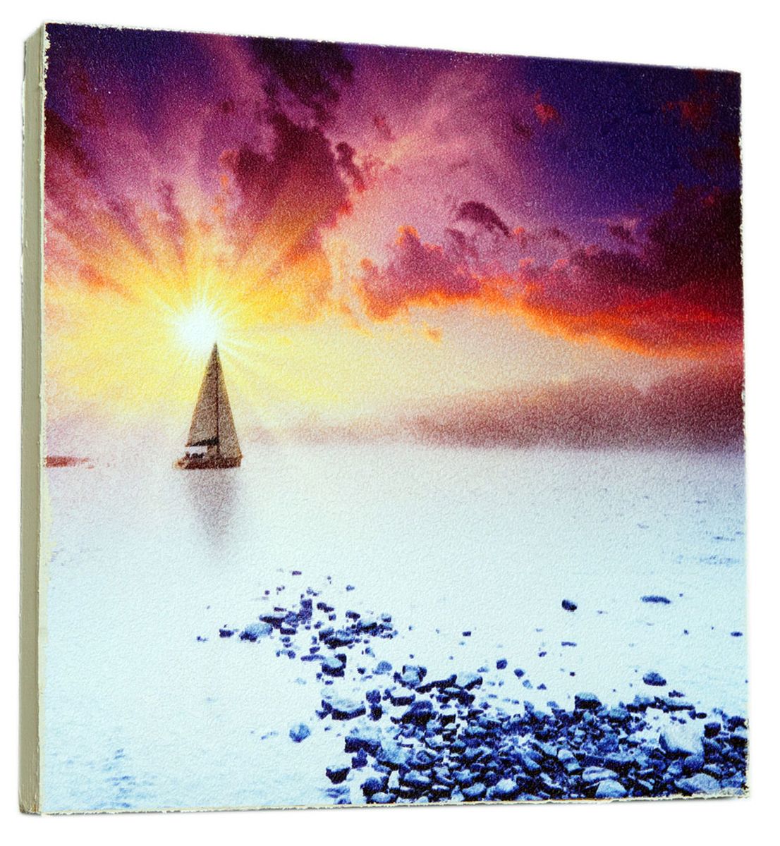 Картина Mister Poster Волшебная яхта на закате, 14,5 х 14,5 см0157-15-15 Картина Mister Poster Волшебная яхта на закате, 14,5 х 14,5 см0157-15-15Картина Mister Poster - это высококачественная репродукция на деревянной раме. Лицевая поверхность имитирует штукатурку или натуральный холст, края окрашены вручную специальным декоративным составом.Современные технологии, уникальное оборудование и оригинальные чернила, используемые при изготовлении, делают постер устойчивым к выцветанию, а также гарантируют стойкость к воздействию негативных внешних факторов. Интерьер дома и офиса, в котором находится человек, в значительной степени влияет на его настроение и работоспособность. Правильное оформление интерьера создает благоприятный психологический климат, улучшает настроение и мотивирует. Добавьте «красок» в ваш интерьер и, возможно, в вашу жизнь.