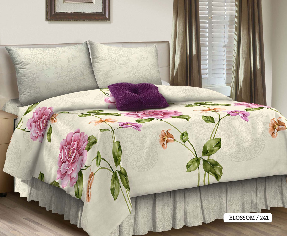 Комплект белья Seta Blossom, евро, наволочки 70х70016532241 Комплект белья Seta Blossom, евро, наволочки 70х70016532241Идеальная простота — постельный комплект уютного белого оттенка с крупным принтом. Мерцающая, приятная на ощупь фактура ткани, из которой изготовлены изделия, дополняет эстетический эффект нежнейшим тактильным ощущением. Поплиновое постельное бельё от компании Seta имеет ряд несомненных достоинств: оно хорошо сохраняет форму и цвет, имеет приятную на ощупь поверхность, хорошо удерживает тепло и впитывает влагу. Кроме этого, комплекты постельного белья из поплина не требуют специального ухода: их можно стирать в стиральной машине при температуре до 60°C и утюжить при температуре до 110°C. Ткань поплин гипоаллергенна, отвечает всем европейским экологическим стандартам. И, наконец, такое постельное бельё при всех своих высоких эксплуатационных качествах стоит относительно недорого, изготовлено из 100 % хлопка.