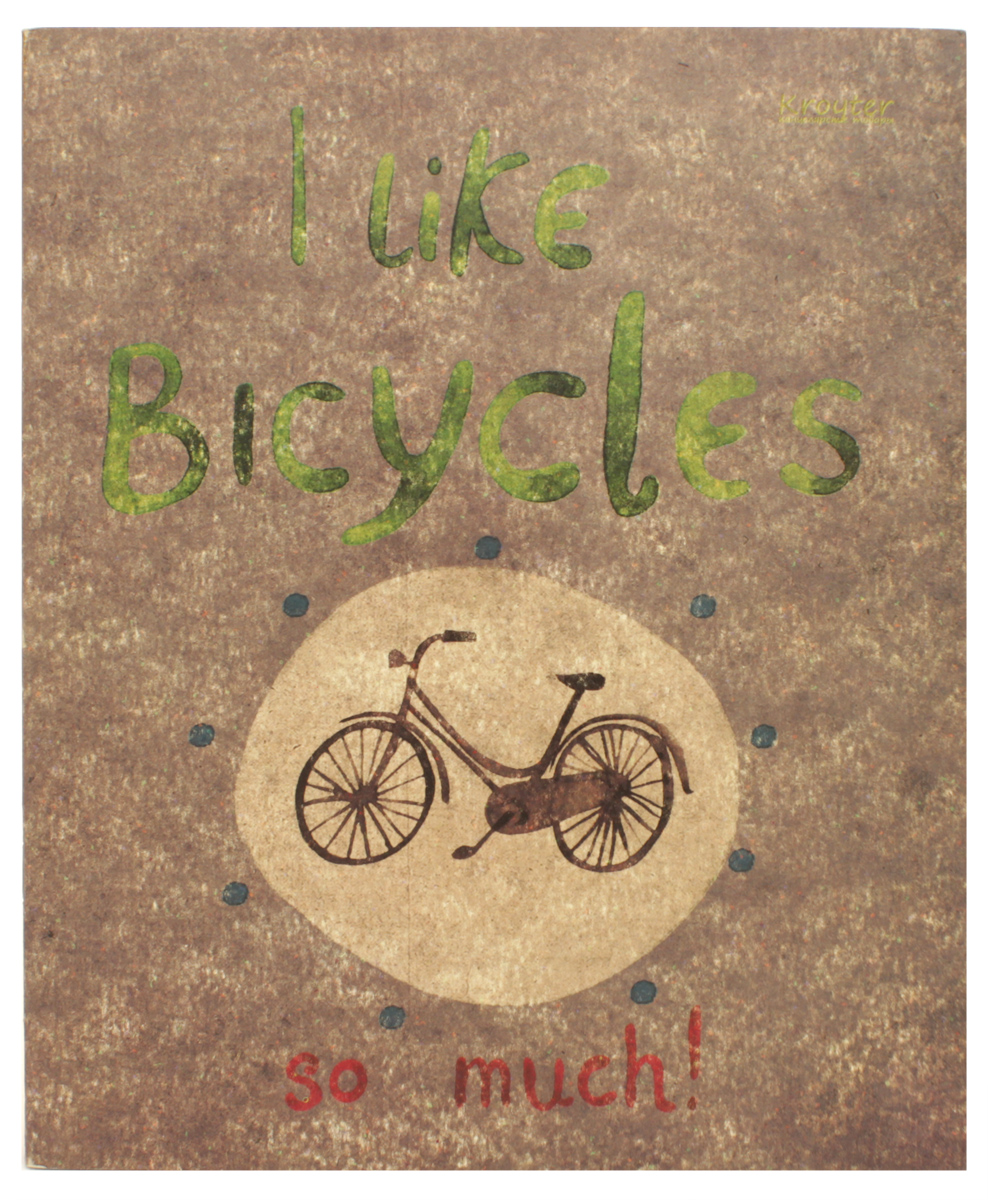 Kroyter Тетрадь Bicycle 48 листов в клетку06289/455203 Kroyter Тетрадь Bicycle 48 листов в клетку06289/455203Тетрадь Kroyter Bicycle формата A5+ отлично подойдет для различных записей.Обложка, выполненная из мелованного картона, позволит сохранить тетрадь в аккуратном состоянии на протяжении всего времени использования. Внутренний блок тетради, соединенный двумя металлическими скрепками, состоит из 48 листов белой бумаги. Стандартная линовка в клетку.
