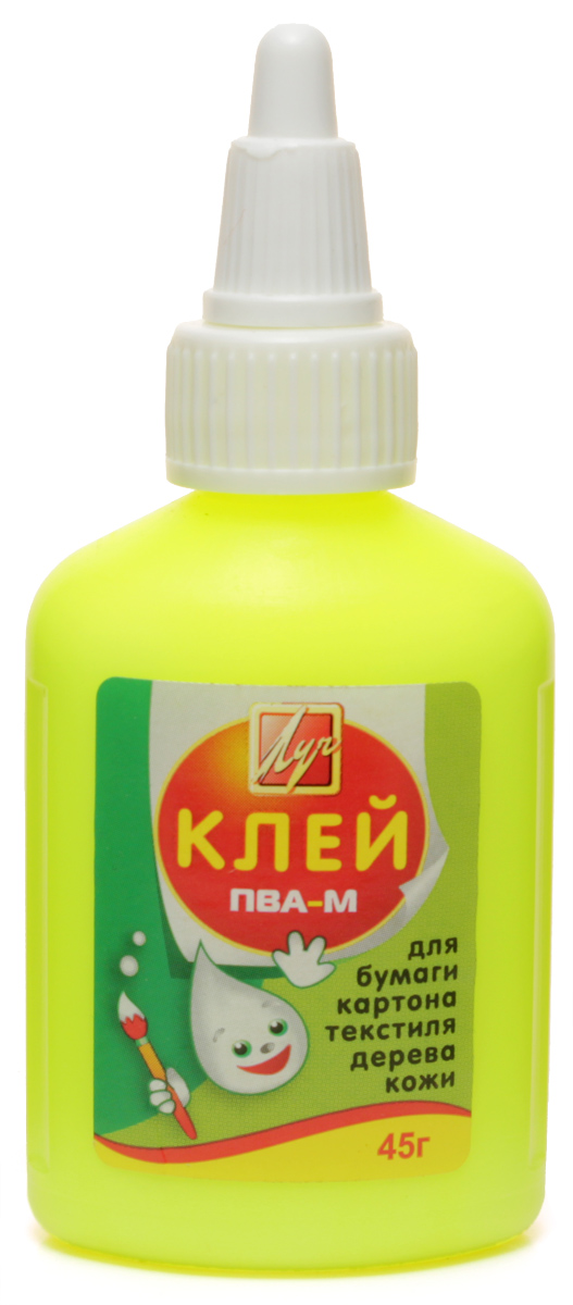 Луч Клей для бумаги и картона ПВА-М 45 г20С 1351-08 Луч Клей для бумаги и картона ПВА-М 45 г20С 1351-08Клей Луч ПВА-М ориентирован на повседневные нужды широкого круга покупателей (учащихся, офисных работников). Предназначен для склеивания простых поверхностей (бумага, картон, кожа, ткань).Преимущества:- презентабельный внешний вид;- оптимальное соотношение цены и качества;- не оставляет белых следов при высыхании (что очень важно);- обладает эластичностью, то есть при высыхании не трескается;- флаконы не деформируются и не лопаются при транспортировке в холодную погоду.