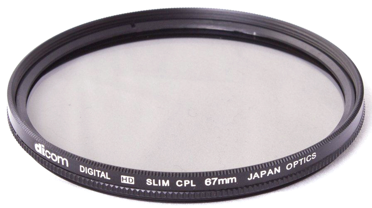 Dicom D-CPLS67 CPL Slim тонкооправный фильтр (67 мм)D-CPLS67 Dicom D-CPLS67 CPL Slim тонкооправный фильтр (67 мм)D-CPLS67Фильтр Dicom D-CPLS67 CPL Slim в металлической ультратонкой оправе толщиной 5,45 мм. Удаляет нежелательные блики и отражения от неметаллических поверхностей (стекло, вода). Повышает насыщенность цвета, позволяя создавать глубокие, объемные кадры. Двухкомпонентная конструкция.