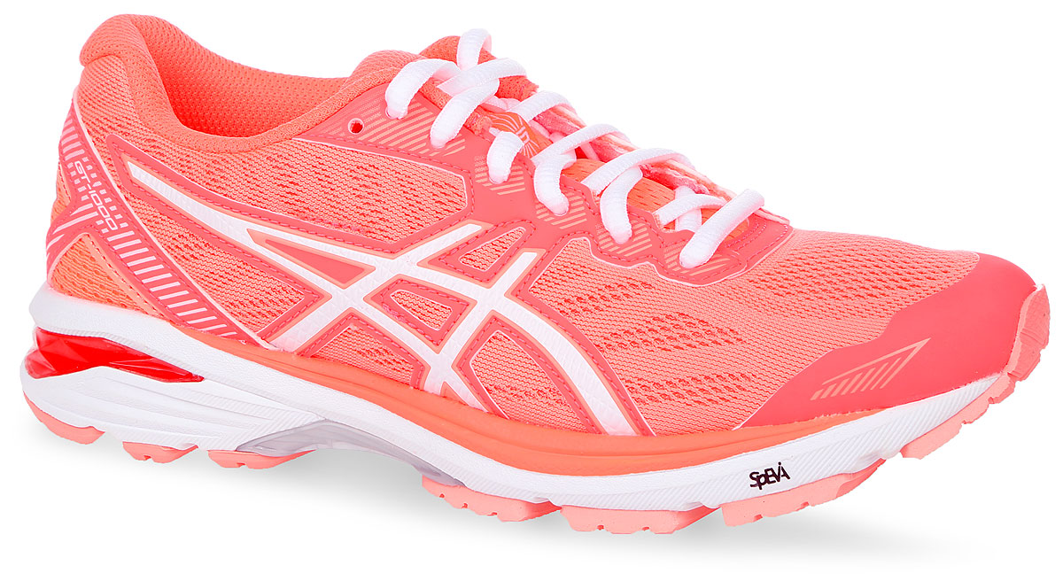 Кроссовки для бега женские Asics GT-1000 5, цвет: коралловый. T6A8N-0601. Размер 9 (39)T6A8N-0601 Кроссовки для бега женские Asics GT-1000 5, цвет: коралловый. T6A8N-0601. Размер 9 (39)T6A8N-0601Стильные женские кроссовки GT-1000 5 от Asics - идеальная обувь для бега на длинные и короткие дистанции. Верх модели выполнен из сетчатого текстиля и искусственной кожи. Внутренняя поверхность из текстиля не натирает. Стелька из материала ЭВА с текстильной поверхностью комфортна при движении. Классическая шнуровка надежно зафиксирует изделие на ноге. Двухслойная упругая средняя подошва с технологией SpEVA обеспечивает дополнительнуюамортизацию. Пластиковый литой элемент Trusstic в средней части подошвы препятствуетскручиванию стопы. Вставка в промежуточной подошве из термостойкого геля на силиконовойоснове значительно уменьшает нагрузку на пятку, колени и позвоночник спортсмена, снижаявозможность получения травмы. Система I.G.S. выполняет функцию амортизации, обеспечиваетзащиту от чрезмерной пронации и скручивания стопы, поддерживает свод стопы, защищает ее отнежелательных боковых движений, увеличивает энергию отталкивания бегуна.Технология промежуточной подошвы Duomax с двойной плотностью предназначена дляповышения поддержки и стабильности. Подошва оснащена рифлением.