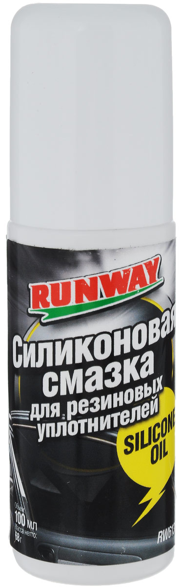 Силиконовая смазка для резиновых уплотнителей Runway, 100 млRW6131 Силиконовая смазка для резиновых уплотнителей Runway, 100 млRW6131Силиконовая смазка для резиновых уплотнителей Runway предназначена для устранения трения и износа резиновых уплотнителей капота и багажника. Образует на поверхности полимерный слой с водоотталкивающим и антистатичным свойством. Предотвращает обледенение и замерзание резиновых уплотнителей.