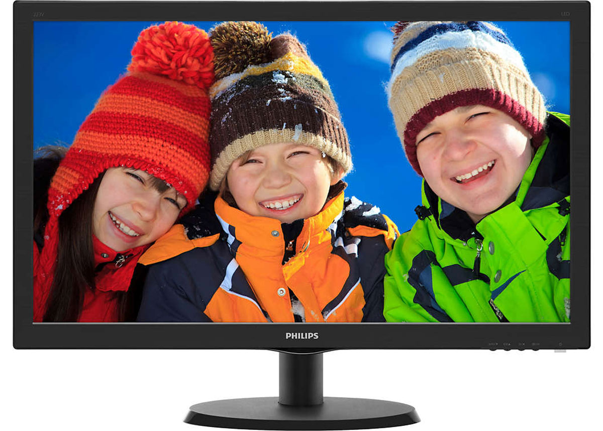 Philips 223V5LHSB2 (00/01) монитор223V5LHSB2 (00/01) Philips 223V5LHSB2 (00/01) монитор223V5LHSB2 (00/01)Оцените яркое реалистичное LED-изображение на дисплее Philips 223V5LHSB2 с HDMI и функцией SmartControl Lite. Выбор очевиден!SmartContrast — технология Philips, которая анализирует отображаемый контент и автоматически настраивает цвета и интенсивность подсветки для динамичного улучшения контраста. Тем самым обеспечивается оптимальный уровень контрастности и наилучшее качество цифрового изображения, а также большая насыщенность темных оттенков, что особенно важно во время игр. При выборе экономичного режима уровень контрастности регулируется, а подсветка настраивается для оптимальной работы со стандартными офисными приложениями и экономии электроэнергии.Качество изображения играет важную роль. Обычные дисплеи обеспечивают неплохое качество изображения, однако не на самом высоком уровне. Дисплей Philips 223V5LHSB2 оснащен улучшенным разрешением Full HD 1920 x 1080: четкая детализация в сочетании с высокой яркостью, удивительной контрастностью и реалистичной цветопередачей — естественное изображение словно оживает на глазах.Устройство HDMI Ready обладает всем необходимым аппаратным обеспечением для работы через мультимедийный интерфейс высокой четкости (HDMI). С помощью одного HDMI-кабеля цифровой видео- и аудиоконтент высокого качества передается с ПК или с любого количества аудио- и видеоисточников (включая телеприставки, проигрыватели DVD, ресиверы А/В и видеокамеры).Белые светодиоды — это устройства, достигающие предельной яркости за меньшее время. Светодиоды не содержат ртути, что обеспечивает экологичный производственный процесс и утилизацию. Светодиоды позволяют лучше регулировать яркость подсветки ЖК-дисплея, обеспечивая превосходный коэффициент контрастности. Кроме того, их отличает великолепная цветопередача, благодаря одинаковой яркости по всему экрану.SmartControl Lite — программное обеспечение нового поколения для управления монитором с поддержкой 3D изображения. Графический интерфейс позволяет пользователю выполнять тонкую настройку различных параметров монитора, таких как Цвет, Яркость, Калибровка экрана, Multi-media, Управление идентификатором и т. д. с помощью мыши.Мониторы Philips со светодиодной подсветкой не содержат ртути — одного из самых токсичных материалов, оказывающего негативное воздействие на людей и животных. Этот факт снижает негативное воздействие монитора на окружающую среду от момента его производства до утилизации.