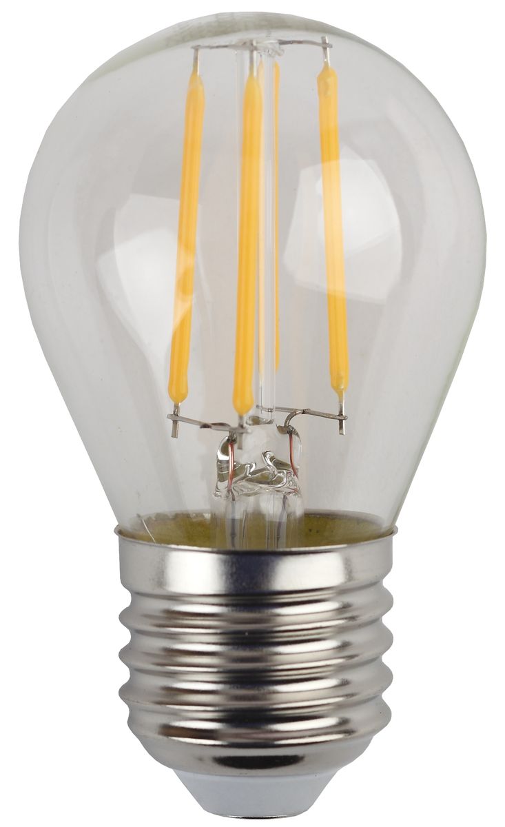 Лампа светодиодная ЭРА F-LED, цоколь E27, 170-265V, 5W, 2700К. Р45-5w-827-E275055945528954 Лампа светодиодная ЭРА F-LED, цоколь E27, 170-265V, 5W, 2700К. Р45-5w-827-E275055945528954Светодиодная лампа ЭРА F-LED является самым перспективным источником света. Основным преимуществом данного источника света является длительный срок службы и очень низкое энергопотребление, так, например, по сравнению с обычной лампой накаливания светодиодная лампа служит в среднем в 50 раз дольше и потребляет в 10-15 раз меньше электроэнергии. При этом светодиодная лампа практически не подвержена механическому воздействию из-за прочной конструкции и позволяет получить любой цвет светового потока, что, несомненно, расширяет возможности применения и позволяет создавать новые решения в области освещения.Максимально похожа на лампу накаливания, может использоваться в дизайнерских интерьерах. Угол рассеивания светового потока 360 градусов.