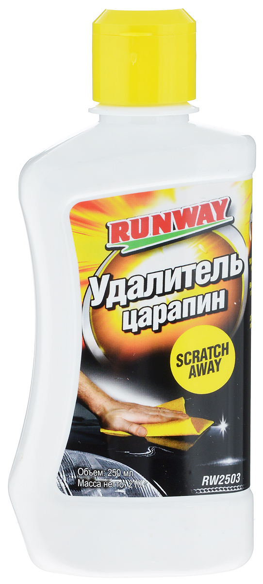 Удалитель царапин Runway, 250 млRW2503 Удалитель царапин Runway, 250 млRW2503Удалитель царапин Runway - это профессиональный состав на основе мягких абразивов и специальных полировальных масел. Не содержит воска и силикона. Применяется для устранения дефектов лакокрасочного покрытия любого типа в виде небольших царапин, потертостей и вихреобразных дефектов после щеточной мойки автомобиля. Используется для очистки и подготовки поверхности к нанесению защитных полиролей.Товар сертифицирован.