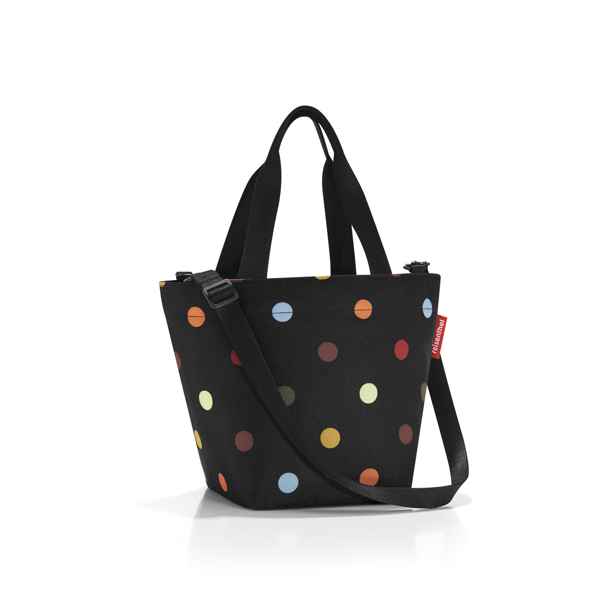Сумка-шоппер женская Reisenthel Shopper XS dots, цвет: черный. ZR7009