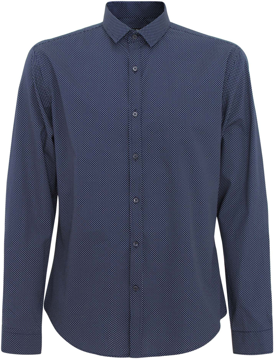 Рубашка мужская oodji, цвет: синий. 3L110116M/19370N/7910D. Размер 39 (46-182)