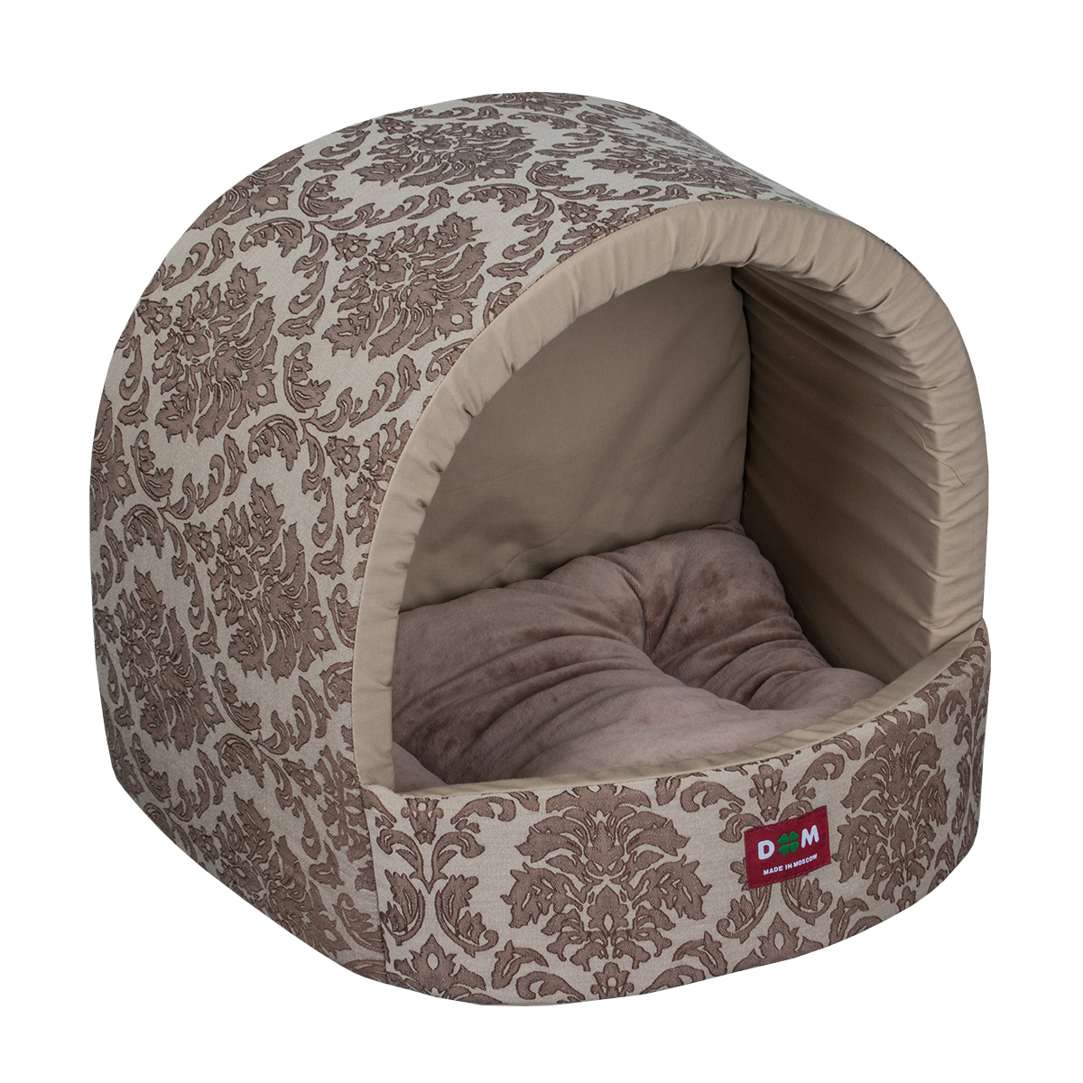 Домик для животных Dogmoda Ампир. DM-160284DM-160284 Домик для животных Dogmoda Ампир. DM-160284DM-160284Домик для животных Dogmoda Ампир станет надежным убежищем для вашего питомца. Домик выполнен из жаккарда с изысканным орнаментом. В качестве наполнителя используется синтепон, который прекрасно держит форму. Домик снабжен мягкой съемной подушкой с наполнителем из холлофайбера. Элегантный и уютный домик, выполненный из высококлассных материалов, дополнит интерьер вашего дома и станет любимым местом отдыха для вашего питомца.