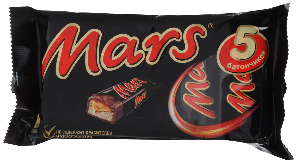 Mars шоколадный батончик, 202,5 г79009020 Mars шоколадный батончик, 202,5 г79009020Батончик Mars - это уникальное сочетание нуги, карамели и лучшего молочного шоколада, отличный способ перекусить с удовольствием. Мультипак Mars - это пять батончиков, которые помогут утолить голод в любое время!