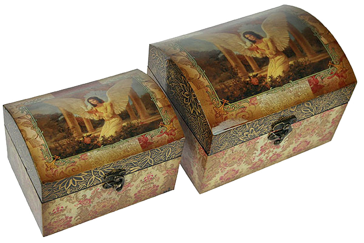 Набор сундучков Roura Decoracion, 22 х 17 х 16 см, 2 шт. 3471934719 Набор сундучков Roura Decoracion, 22 х 17 х 16 см, 2 шт. 3471934719Набор сундучков Roura Decoracion станет полезным и особо желанным подарком для женщин, так как в них можно хранить что угодно, будь то инструменты для рукоделия, украшения или просто маленькие женские секреты..Набор состоит из двух предметов. Правила ухода: регулярно удалять пыль сухой, мягкой тканью.