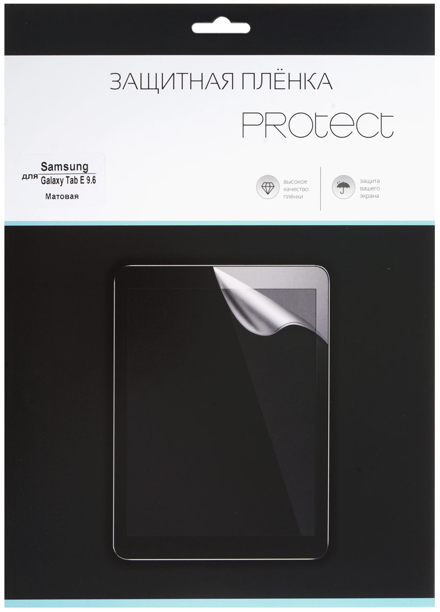 Protect защитная пленка для Samsung Galaxy Tab E 9.6, матовая22537 Protect защитная пленка для Samsung Galaxy Tab E 9.6, матовая22537Защитная пленка Protect предохранит дисплей Samsung Galaxy Tab E от пыли, царапин, потертостей и сколов. Пленка обладает повышенной стойкостью к механическим воздействиям, оставаясь при этом полностью прозрачной. Она практически незаметна на экране гаджета и сохраняет все характеристики цветопередачи и чувствительности сенсора.