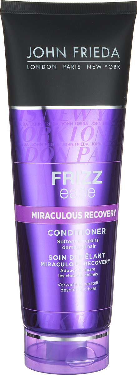 John Frieda Кондиционер для укрепления волос Miraculous recovery, 250 млjf111220 John Frieda Кондиционер для укрепления волос Miraculous recovery, 250 млjf111220Смягчает и восстанавливает поврежденные волосы. Увлажняет и возвращает здоровый внешний вид ломким и пересушенным вьющимся волосам. Кондиционер Miraculous Recovery питает и реанимирует структуру поврежденных волос. Помогает справиться с проблемой секущихся концов и придает волосам мягкость, ухоженный вид, укрощает непослушные завитки вьющихся волос. Применение: Распределите кондиционер от корней до кончиков влажных волос сразу после применения шампуня Miraculous Recovery, затем тщательно смойте.