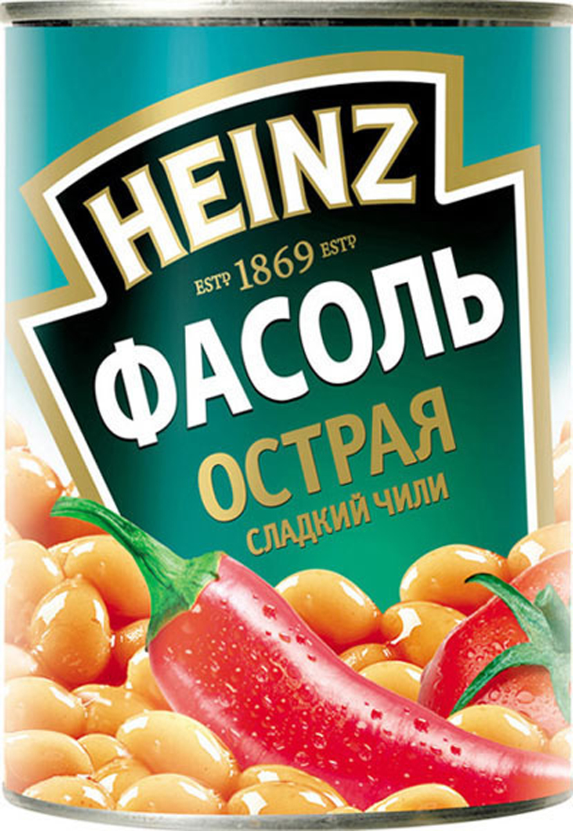 Heinz фасоль и сладкий чили, 390 г75980243 Heinz фасоль и сладкий чили, 390 г75980243Секрет фасоли Хайнц в безупречном сочетании нежнейшего сорта фасоли и идеального соуса из средиземноморских томатов! Фасоль Хайнц богата белком и клетчаткой, практически не содержит жиров. Это натуральный, полезный, легкий и высокопитательный продукт. Классика вкуса! Умерено-острая фасоль с перцем Чили прекрасно подходит к мясу. Она придаст любым блюдам особую пикантность.
