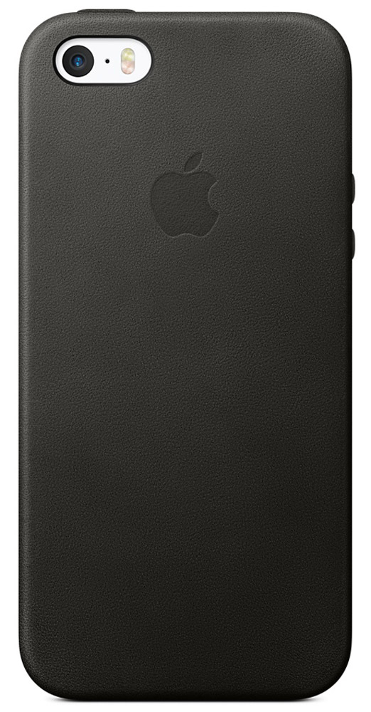 Apple Leather Case чехол для iPhone 5/5s/SE, Black