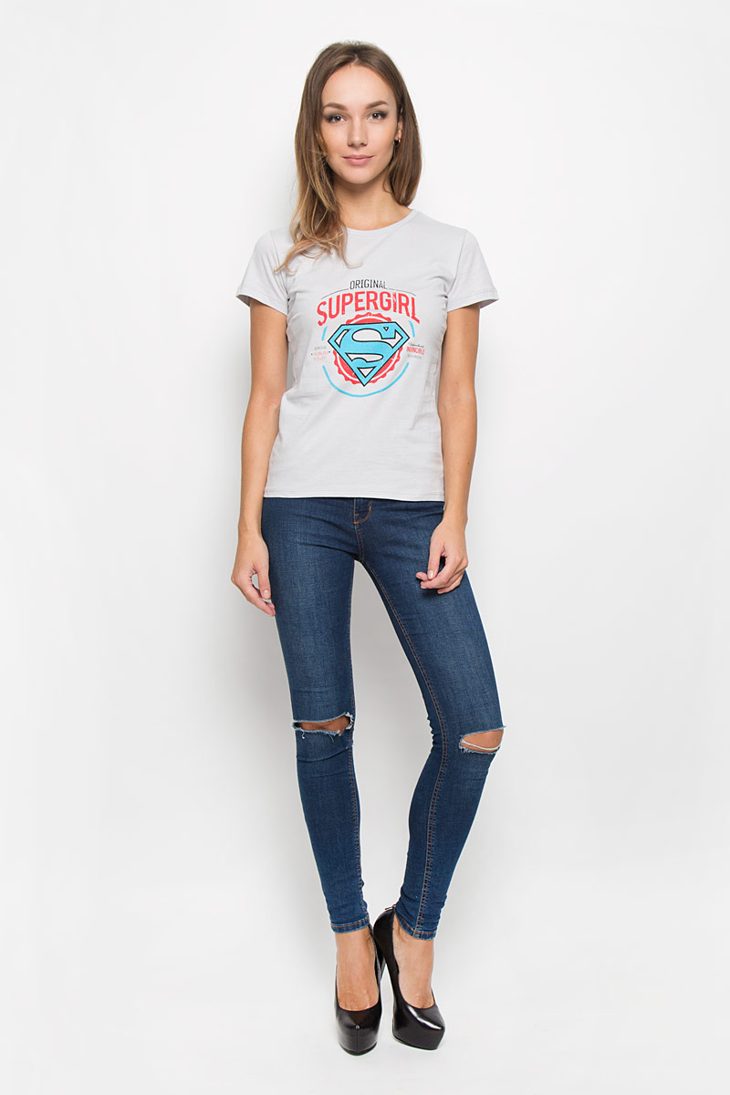 Футболка женская RHS Superman, цвет: светло-серый. 44732. Размер L (48)44732 Футболка женская RHS Superman, цвет: светло-серый. 44732. Размер L (48)44732Стильная женская футболка RHS Superman, выполненная из натурального хлопка, поможет создать отличный современный образ в стиле Casual. Футболка с круглым вырезом горловины и короткими рукавами. Модель оформлена термоаппликацией в виде знака супермена и принтовыми надписями на английском языке.Такая футболка станет стильным дополнением к вашему гардеробу, она подарит вам комфорт в течение всего дня!