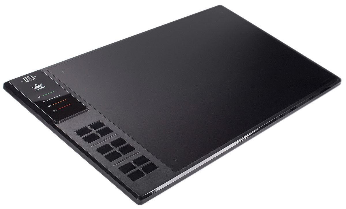 Huion WH1409 (Wi-Fi), Black графический планшетWH1409 Huion WH1409 (Wi-Fi), Black графический планшетWH1409Графический планшет Huion WH1409 имеет крупнейшую в мире рабочую поверхность размером 351 х 218 мм, на которой вы можете свободно рисовать. Еще больше свободы придает беспроводное Wi-Fi подключение к компьютеру. Благодаря аккумулятору 2000 мАч, планшет может работать до 40 часов без подзарядки. Если этого не достаточно, подключите кабель и продолжайте работать во время зарядки.Этот планшет имеет 12 программируемых клавиш, которые можно запрограммировать как вам удобно. Клавиши реализованы в виде блоков (3 блока по 4 клавиши), что позволит группировать любимые сочетания. Также у Huion WH1409 есть встроенные 8 ГБ памяти, которые позволят вам носить проекты с собой.Технология: Электромагнитный резонансРабочая область: 13,8 х 8,6 дюйма (351 мм х 218 мм)Максимальная скорость отклика: 233 RPSКоличество клавиш Express Keys: 12Чувствительность: 2048 уровняМинимальная высота работы пера: 10 ммЭнергопотребление 5 вольт постоянного тока 0.35 Вт / Li-ion аккумуляторДлина кабеля USB: 1,5 мВстроенная память 8 ГБСистемные требования: Windows 7/8/8.1/10, Mac OS X 10.8.0 и выше