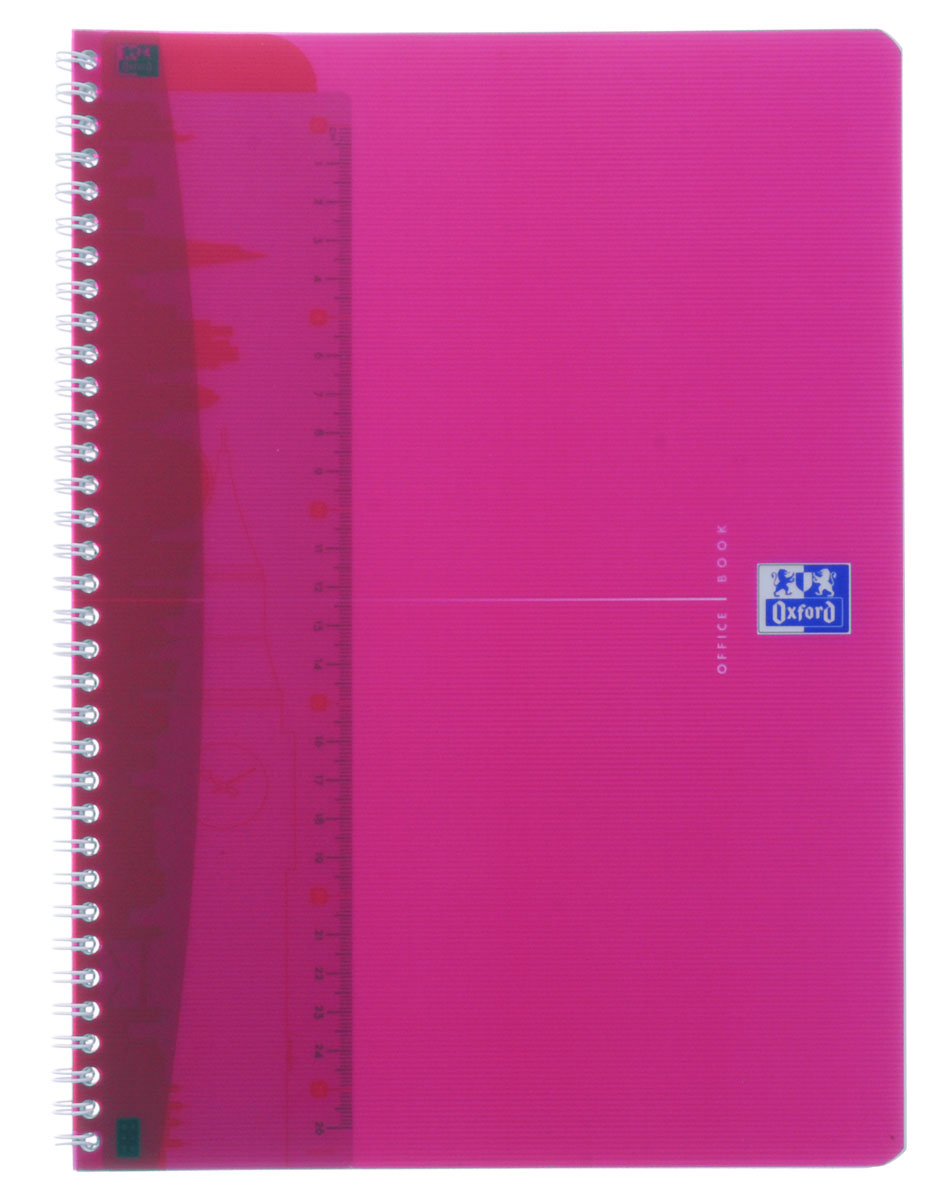 Oxford Тетрадь My Colours 50 листов в клетку цвет розовый817832_розовый Oxford Тетрадь My Colours 50 листов в клетку цвет розовый817832_розовыйТетрадь Oxford My Colours формата А4 на металлическом гребне в полупрозрачной, гибкой, водонепроницаемой обложке из розового полипропилена подойдет школьнику и студенту для различных записей.Внутренний блок тетради состоит из 50 листов белой бумаги в клетку без полей. Высококачественная бумага имеет шелковистую поверхность и высокую белизну. На гребне тетради крепится разделитель, который выполняет функции закладки и линейки, он может быть перемещен в любое удобное для пользователя место.