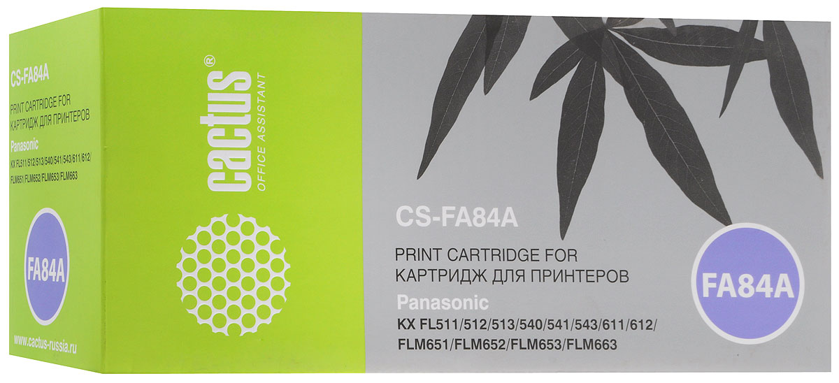 Cactus CS-FA84A фотобарабан для Panasonic KX-FL513RUCS-FA84A Cactus CS-FA84A фотобарабан для Panasonic KX-FL513RUCS-FA84AФотобарабан Cactus CS-FA84A для KX-FL513RU отличается качеством изготовления, большим ресурсом печати и износоустойчивоостью. Предназначен для больших объёмов печати, поэтому идеально подойдет для использования дома и в офисе. Подходит для лазерных принтеров Panasonic KX-FL513RU.