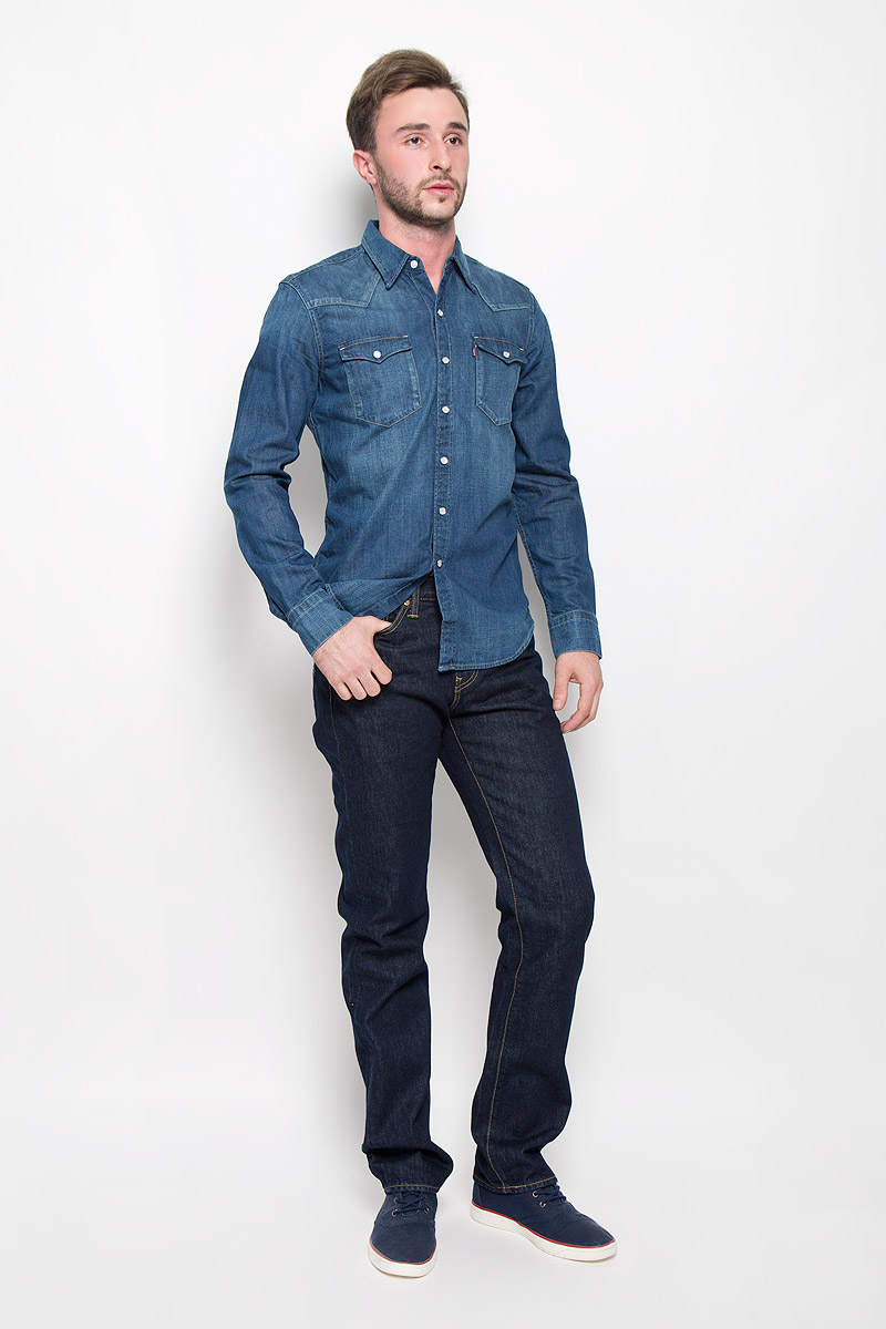 Джинсы мужские Levis® 514, цвет: темно-синий. 0051407360. Размер 40-34 (56-34)51407360 Джинсы мужские Levis® 514, цвет: темно-синий. 0051407360. Размер 40-34 (56-34)51407360Мужские джинсы Levis® 514, выполненные из качественного хлопка, станут отличным дополнением к вашему гардеробу. Ткань плотная, тактильно приятная, позволяет коже дышать. Джинсы прямого кроя и заниженной посадки застегиваются на металлическую пуговицу в поясе и имеют ширинку на застежке-молнии, а также шлевки для ремня. Модель имеет классический пятикарманный крой: спереди - два втачных кармана и один маленький накладной, а сзади - два накладных кармана. Отличное качество, дизайн и расцветка делают эти джинсы стильным и модным предметом мужской одежды. Легендарные джинсы Levis® 514 символизируют полную свободу самовыражения