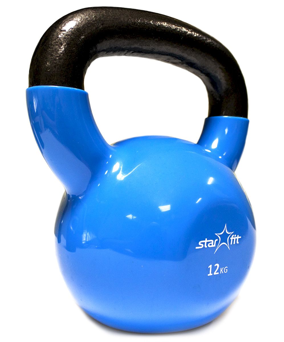 Гиря Starfit DB-401, виниловая, цвет: синий, черный, 12 кгУТ-00007106 Гиря Starfit DB-401, виниловая, цвет: синий, черный, 12 кгУТ-00007106Гиря с виниловым покрытием Star Fit DB-401 не царапает пол и создает меньше шума при падении. Изделие изготовлено из чугуна. Данная модель имеет индивидуальный дизайн и приятное яркое цветовое решение. Гиря используется в фитнесе, бодибилдинге, функциональном тренинге, лечебной физкультуре, беге и других спортивных дисциплинах.Вес: 12 кг.