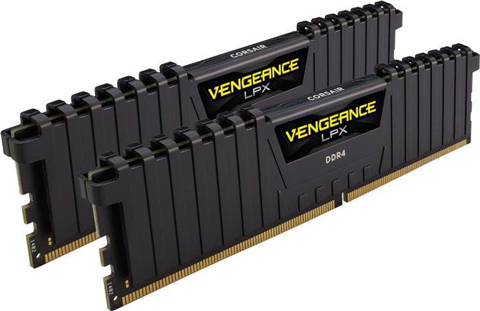 Corsair Vengeance LPX DDR4 2x8Gb 3000 МГц комплект модулей оперативной памяти (CMK16GX4M2B3000C15)CMK16GX4M2B3000C15 Corsair Vengeance LPX DDR4 2x8Gb 3000 МГц комплект модулей оперативной памяти (CMK16GX4M2B3000C15)CMK16GX4M2B3000C15Модули памяти Vengeance LPX разработаны для более эффективного разгона процессора. Теплоотвод выполнен из чистого алюминия, что ускоряет рассеяние тепла, а восьмислойная печатная плата значительно эффективнее распределяет тепло и предоставляет обширные возможности для разгона. Каждая интегральная микросхема проходит индивидуальный отбор для определения уровня потенциальной производительности.Форм-фактор DDR4 оптимизирован под новейшие материнские платы серии Intel X99/100 Series и обеспечивает повышенную частоту, расширенную полосу пропускания и сниженное энергопотребление по сравнению с модулями DDR3. В целях обеспечения стабильно высокой производительности модули Vengeance LPX DDR4 проходят тестирование совместимости на материнских платах серии X99/100 Series. Имеется поддержка XMP 2.0 для удобного разгона в автоматическом режиме.Максимальная степень разгона ограничивается рабочей температурой. Уникальный дизайн теплоотвода Vengeance LPX обеспечивает оптимальный отвод тепла от интегральных микросхем в канал охлаждения системы, чтобы вы могли добиться большего.Vengeance LPX будет готов к появлению первых материнских плат Mini-ITX и MicroATX для памяти DDR4. Его компактный форм-фактор оптимально подходит для размещения в небольших корпусах или в системах, где требуется оставить свободным максимум внутреннего пространства.