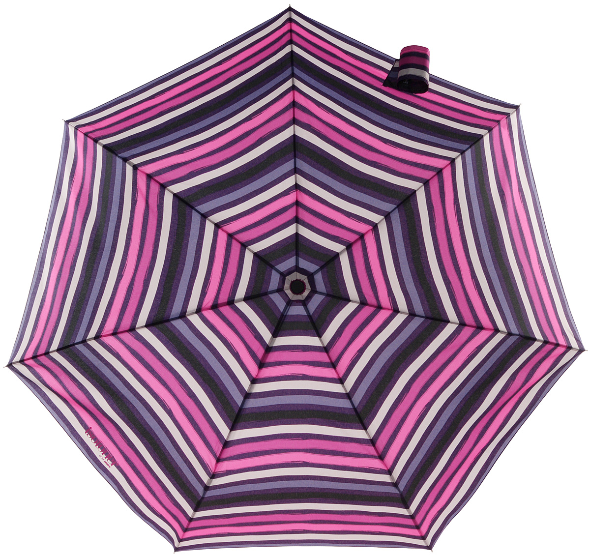 Зонт женский Isotoner, автомат, 3 сложения, цвет: розовый, темно-фиолетовый. 09397-3452