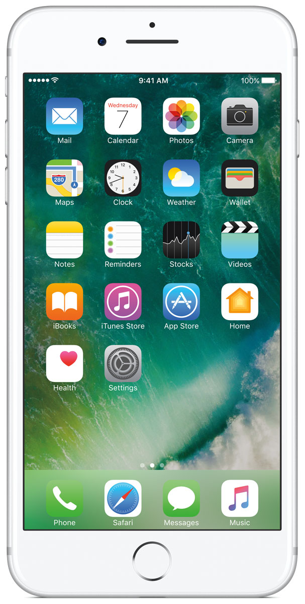 Apple iPhone 7 Plus 256GB, SilverMN4X2RU/A Apple iPhone 7 Plus 256GB, SilverMN4X2RU/AiPhone 7 Plus оснащен передовыми камерами, которые позволяют делать невероятные снимки, увеличенной производительностью и самым долговечным аккумулятором среди всех iPhone, великолепными стереодинамиками, системой широкой цветопередачи от камеры к дисплею, доступны в двух новых великолепных цветах, а также впервые на iPhone - защита от воды и пыли. В iPhone 7 Plus встроена самая популярная в мире камера. Благодаря совершенно новым функциям она стала ещё лучше. 12-мегапиксельная камера в iPhone 7 Plus оснащена системой оптической стабилизации изображения, обладает расширенной диафрагмой f/1.8 и 6-элементным объективом для съёмки ещё более ярких и детальных фотографий и видео. Расширенный цветовой диапазон позволяет фиксировать яркие цвета во всех деталях. В iPhone 7 Plus встроена такая же 12-мегапиксельная широкоугольная камера, как в iPhone 7, а также камера с телеобъективом. Вместе они обеспечивают 2-кратный оптический зум и 10-кратный цифровой зум при съёмке фотографий.Позже в этом году обе 12-мегапиксельные камеры в iPhone 7 Plus станут поддерживать новый эффект глубины резкости при съёмке фотографий: сложная технология с системой машинного обучения будет отделять фон от переднего плана. Это позволит снимать великолепные портреты, которые прежде были доступны только пользователям зеркальных фотокамер.Другие усовершенствования камеры:Новый процессор обработки сигнала изображения, созданный Apple, обрабатывает более 100 миллиардов операций на одной фотографии всего за 25 миллисекунд. Это обеспечивает невероятное качество снимков и видео. Новая 7-мегапиксельная камера FaceTime HD обладает более широкой цветопередачей, передовой технологией пикселей и системой автоматической стабилизации изображения для съёмки отличных селфи.Новая вспышка True Tone Quad-LED на 50% ярче, чем на iPhone 6s. Она оснащена передовой матрицей, которая распознаёт и сглаживает блики на видеозаписях и фотографиях.Работает дольше и эффективнее:Работу всех этих инноваций обеспечивает новый процессор A10 Fusion, специально созданный Apple. Новая архитектура делает его самым мощным процессором в истории смартфонов. При этом он обеспечивает более долгую работу без подзарядки, чем у любого другого iPhone. Процессор A10 Fusion выполнен по 4-ядерной технологии: в нём объединены два высокомощных ядра, работающих почти вдвое быстрее, чем iPhone 6, и два высокоэффективных ядра, которые способны потреблять в 5 раз меньше энергии, чем высокомощные ядра. Скорость обработки графики также возросла: теперь она почти втрое выше, чем у iPhone 6. При этом на обработку графики расходуется вдвое меньше энергии. Это открывает совершенно новые возможности для игр и профессиональных приложений.iPhone 7 Plus поддерживает до 25 диапазонов LTE и обеспечивает лучший в отрасли всемирный роуминг. А технология LTE Advanced позволяет передавать данные со скоростью до 450 Мбит/с - в 3 раза быстрее, чем на iPhone 6.Великолепная система стереодинамиков:Новые стереодинамики воспроизводят великолепный объёмный звук: вдвое более мощный, чем на iPhone 6s, с расширенным динамическим диапазоном и с микрофоном более высокого качества. В комплект поставки новых iPhone входят невероятно качественные наушники EarPods с разъёмом Lightning, а также адаптер для подключения наушников с разъёмом 3,5 мм, позволяющий пользоваться старыми наушниками и аксессуарами.Всплеск новых идей:iPhone 7 Plus выпускается в великолепных цветах: серебристом, золотом и в цвете розовое золото, а также в двух совершенно новых оттенках чёрного: с великолепным матовым анодированием и с уникальной глянцевой поверхностью глубокого цвета чёрный оникс. Для создания нового цвета чёрный оникс применяется передовой процесс девятикратного анодирования и полировки. Результатом становится равномерная глянцевая поверхность. Полностью обновлённый корпус обеспечивает водостойкость iPhone и защищает его от пролитых жидкостей, брызг и попадания пыли.Новый iPhone оснащён самым ярким и красочным дисплеем Retina HD, когда-либо применявшимся в iPhone. Теперь у него ещё более широкая цветовая палитра кинематографического стандарта, более насыщенные цвета и лучшая система цветопередачи среди всех смартфонов.Совершенно новая кнопка Домой в iPhone 7 Plus отличается поразительной скоростью реакции и чувствительностью к нажатию. Совместно с новым механизмом Taptic Engine она обеспечивает ещё более точный и персональный тактильный отклик.iOS 10 - крупнейшее обновление в истории iOS:iPhone 7 Plus работает под управлением iOS 10 - крупнейшего обновления передовой мобильной операционной системы. iOS 10 включает масштабные обновления Сообщений, которые открывают ещё более выразительные и динамичные возможности общения с друзьями и близкими, новые функции Siri с широкой поддержкой приложений, новые способы управлять приложениями и ещё более широкую поддержку 3D Touch, великолепные обновлённые Карты, Фото, Apple Music и News, а также приложение Дом - простой и безопасный способ управлять домашними приборами из единого центра. Кроме того, iOS 10 открывает невероятные возможности для разработчиков с API для Siri, Карт, Телефона и Сообщений: теперь у пользователей будет ещё больше функций в любимых приложениях.Телефон сертифицирован EAC и имеет русифицированный интерфейс меню, а также Руководство пользователя.