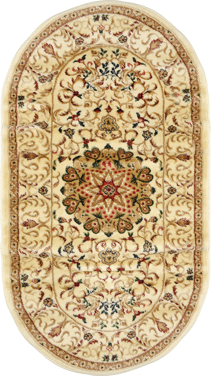 Ковер Kamalak Tekstil, овальный, 80 x 150 см. УК-0376УК-0376 Ковер Kamalak Tekstil, овальный, 80 x 150 см. УК-0376УК-0376Ковер Kamalak Tekstil изготовлен из прочного синтетического материала heat-set, улучшенного варианта полипропилена (эта нить получается в результате его дополнительной обработки). Полипропилен износостоек, нетоксичен, не впитывает влагу, не провоцирует аллергию. Структура волокна в полипропиленовых коврах гладкая, поэтому грязь не будет въедаться и скапливаться на ворсе. Практичный и износоустойчивый ворс не истирается и не накапливает статическое электричество. Ковер обладает хорошими показателями теплостойкости и шумоизоляции. Оригинальный рисунок позволит гармонично оформить интерьер комнаты, гостиной или прихожей. За счет невысокого ворса ковер легко чистить. При надлежащем уходе синтетический ковер прослужит долго, не утратив ни яркости узора, ни блеска ворса, ни упругости. Самый простой способ избавить изделие от грязи - пропылесосить его с обеих сторон (лицевой и изнаночной). Влажная уборка с применением шампуней и моющих средств не противопоказана. Хранить рекомендуется в свернутом рулоном виде.