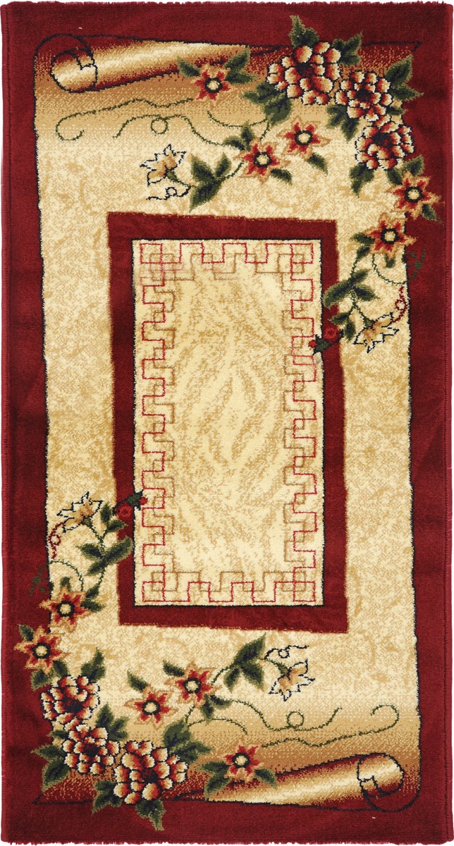 Ковер Kamalak Tekstil, прямоугольный, 60 x 110 см. УК-0064УК-0064 Ковер Kamalak Tekstil, прямоугольный, 60 x 110 см. УК-0064УК-0064Ковер Kamalak Tekstil изготовлен из прочного синтетического материала heat-set, улучшенного варианта полипропилена (эта нить получается в результате его дополнительной обработки). Полипропилен износостоек, нетоксичен, не впитывает влагу, не провоцирует аллергию. Структура волокна в полипропиленовых коврах гладкая, поэтому грязь не будет въедаться и скапливаться на ворсе. Практичный и износоустойчивый ворс не истирается и не накапливает статическое электричество. Ковер обладает хорошими показателями теплостойкости и шумоизоляции. Оригинальный рисунок позволит гармонично оформить интерьер комнаты, гостиной или прихожей. За счет невысокого ворса ковер легко чистить. При надлежащем уходе синтетический ковер прослужит долго, не утратив ни яркости узора, ни блеска ворса, ни упругости. Самый простой способ избавить изделие от грязи - пропылесосить его с обеих сторон (лицевой и изнаночной). Влажная уборка с применением шампуней и моющих средств не противопоказана. Хранить рекомендуется в свернутом рулоном виде.