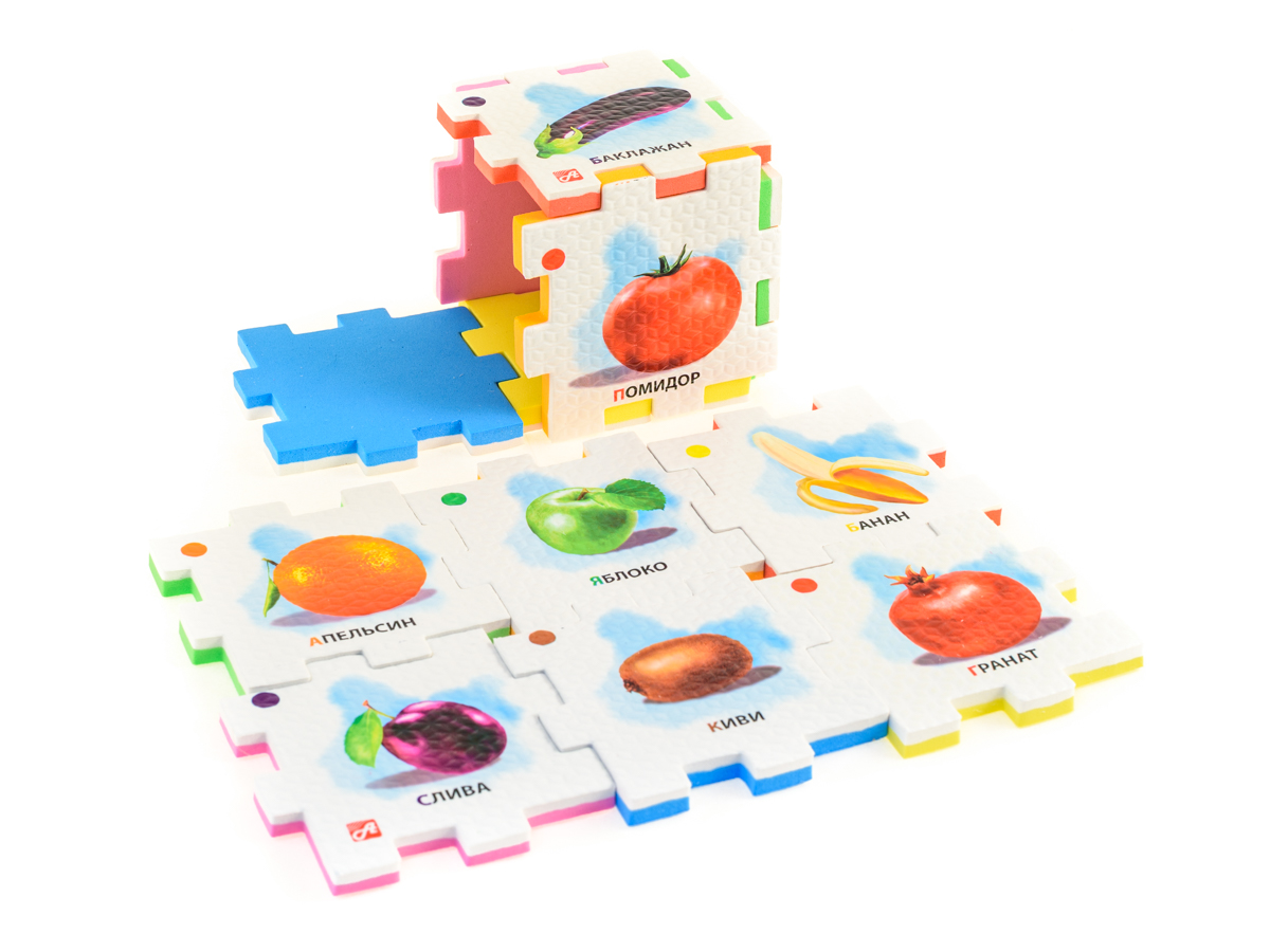 Нескучный кубик Пазл для малышей Цветные ассоциации