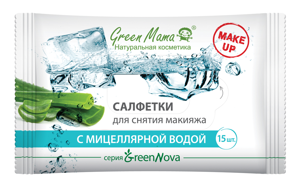 Green mama Салфетки для снятия макияжа с мицеллярной водой, 15 шт4898 Green mama Салфетки для снятия макияжа с мицеллярной водой, 15 шт4898Салфетки с очищающей мицеллярной водой подходят для любого типа кожи. Они мягко очищают, способствуют детоксикации кожи и надолго сохраняют увлажняющий эффект.
