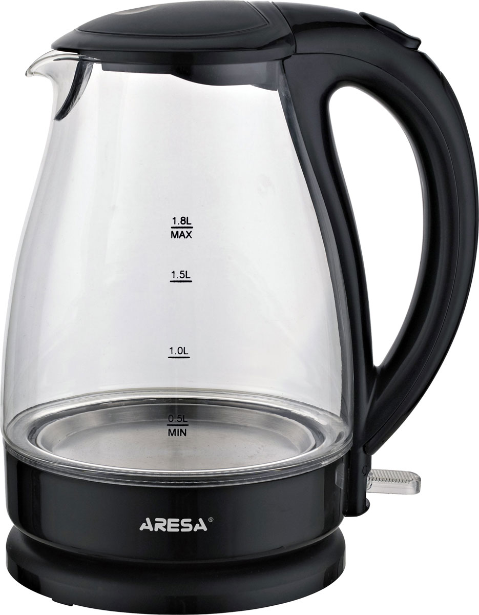 Aresa AR-3416 чайник электрическийAR-3416 Aresa AR-3416 чайник электрическийAR-3416Надежный электрический чайник Aresa AR-3416 в корпусе из термостойкого стекла со Strix контроллером. Прибор оснащен скрытым нагревательным элементом и позволяет вскипятить до 1,8 литра воды за 3-5 минут. Данная модель оснащена стильной неоновой подсветкой емкости, поворотной подставкой с вращением на 360° и фильтром от накипи. Для обеспечения безопасности при повседневном использовании предусмотрены функция автовыключения, защита от перегрева, а также блокировка включения без воды.