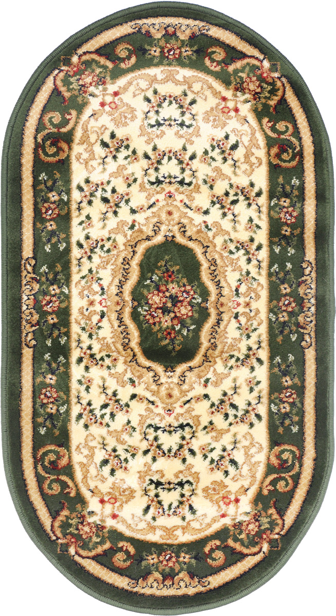 Ковер Kamalak Tekstil, овальный, 60 x 110 см. УК-0112УК-0112 Ковер Kamalak Tekstil, овальный, 60 x 110 см. УК-0112УК-0112Ковер Kamalak Tekstil изготовлен из прочного синтетического материала heat-set, улучшенного варианта полипропилена (эта нить получается в результате его дополнительной обработки). Полипропилен износостоек, нетоксичен, не впитывает влагу, не провоцирует аллергию. Структура волокна в полипропиленовых коврах гладкая, поэтому грязь не будет въедаться и скапливаться на ворсе. Практичный и износоустойчивый ворс не истирается и не накапливает статическое электричество. Ковер обладает хорошими показателями теплостойкости и шумоизоляции. Оригинальный рисунок позволит гармонично оформить интерьер комнаты, гостиной или прихожей. За счет невысокого ворса ковер легко чистить. При надлежащем уходе синтетический ковер прослужит долго, не утратив ни яркости узора, ни блеска ворса, ни упругости. Самый простой способ избавить изделие от грязи - пропылесосить его с обеих сторон (лицевой и изнаночной). Влажная уборка с применением шампуней и моющих средств не противопоказана. Хранить рекомендуется в свернутом рулоном виде.