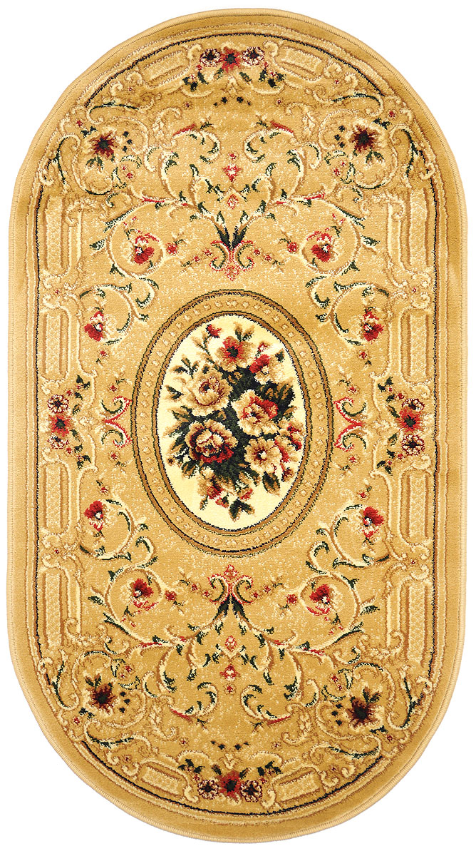 Ковер Kamalak Tekstil, овальный, 80 x 150 см. УК-0257УК-0257 Ковер Kamalak Tekstil, овальный, 80 x 150 см. УК-0257УК-0257Ковер Kamalak Tekstil изготовлен из прочного синтетического материала heat-set, улучшенного варианта полипропилена (эта нить получается в результате его дополнительной обработки). Полипропилен износостоек, нетоксичен, не впитывает влагу, не провоцирует аллергию. Структура волокна в полипропиленовых коврах гладкая, поэтому грязь не будет въедаться и скапливаться на ворсе. Практичный и износоустойчивый ворс не истирается и не накапливает статическое электричество. Ковер обладает хорошими показателями теплостойкости и шумоизоляции. Оригинальный рисунок позволит гармонично оформить интерьер комнаты, гостиной или прихожей. За счет невысокого ворса ковер легко чистить. При надлежащем уходе синтетический ковер прослужит долго, не утратив ни яркости узора, ни блеска ворса, ни упругости. Самый простой способ избавить изделие от грязи - пропылесосить его с обеих сторон (лицевой и изнаночной). Влажная уборка с применением шампуней и моющих средств не противопоказана. Хранить рекомендуется в свернутом рулоном виде.