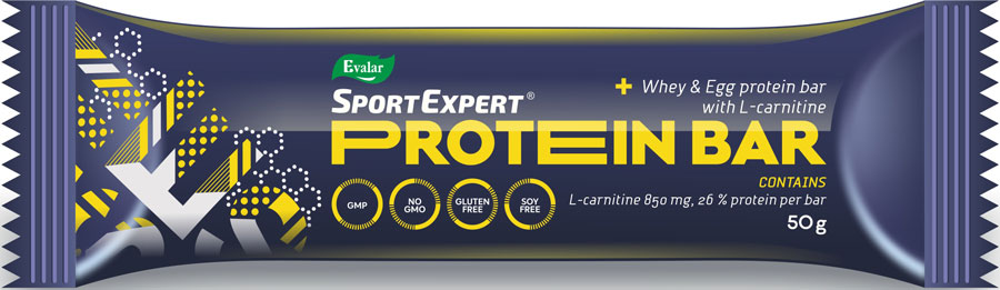 SportExpert Protein Bar, Ванильно-карамельный протеиновый батончик + L-карнитин, 50 г