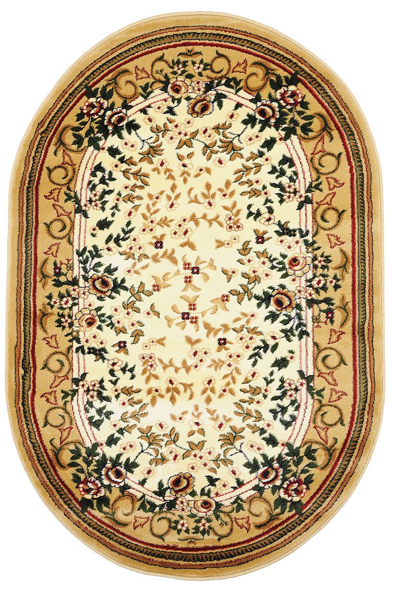 Ковер Kamalak Tekstil, овальный, 100 x 150 см. УК-0120УК-0120 Ковер Kamalak Tekstil, овальный, 100 x 150 см. УК-0120УК-0120Ковер Kamalak Tekstil изготовлен из прочного синтетического материала heat-set, улучшенного варианта полипропилена (эта нить получается в результате его дополнительной обработки). Полипропилен износостоек, нетоксичен, не впитывает влагу, не провоцирует аллергию. Структура волокна в полипропиленовых коврах гладкая, поэтому грязь не будет въедаться и скапливаться на ворсе. Практичный и износоустойчивый ворс не истирается и не накапливает статическое электричество. Ковер обладает хорошими показателями теплостойкости и шумоизоляции. Оригинальный рисунок позволит гармонично оформить интерьер комнаты, гостиной или прихожей. За счет невысокого ворса ковер легко чистить. При надлежащем уходе синтетический ковер прослужит долго, не утратив ни яркости узора, ни блеска ворса, ни упругости. Самый простой способ избавить изделие от грязи - пропылесосить его с обеих сторон (лицевой и изнаночной). Влажная уборка с применением шампуней и моющих средств не противопоказана. Хранить рекомендуется в свернутом рулоном виде.