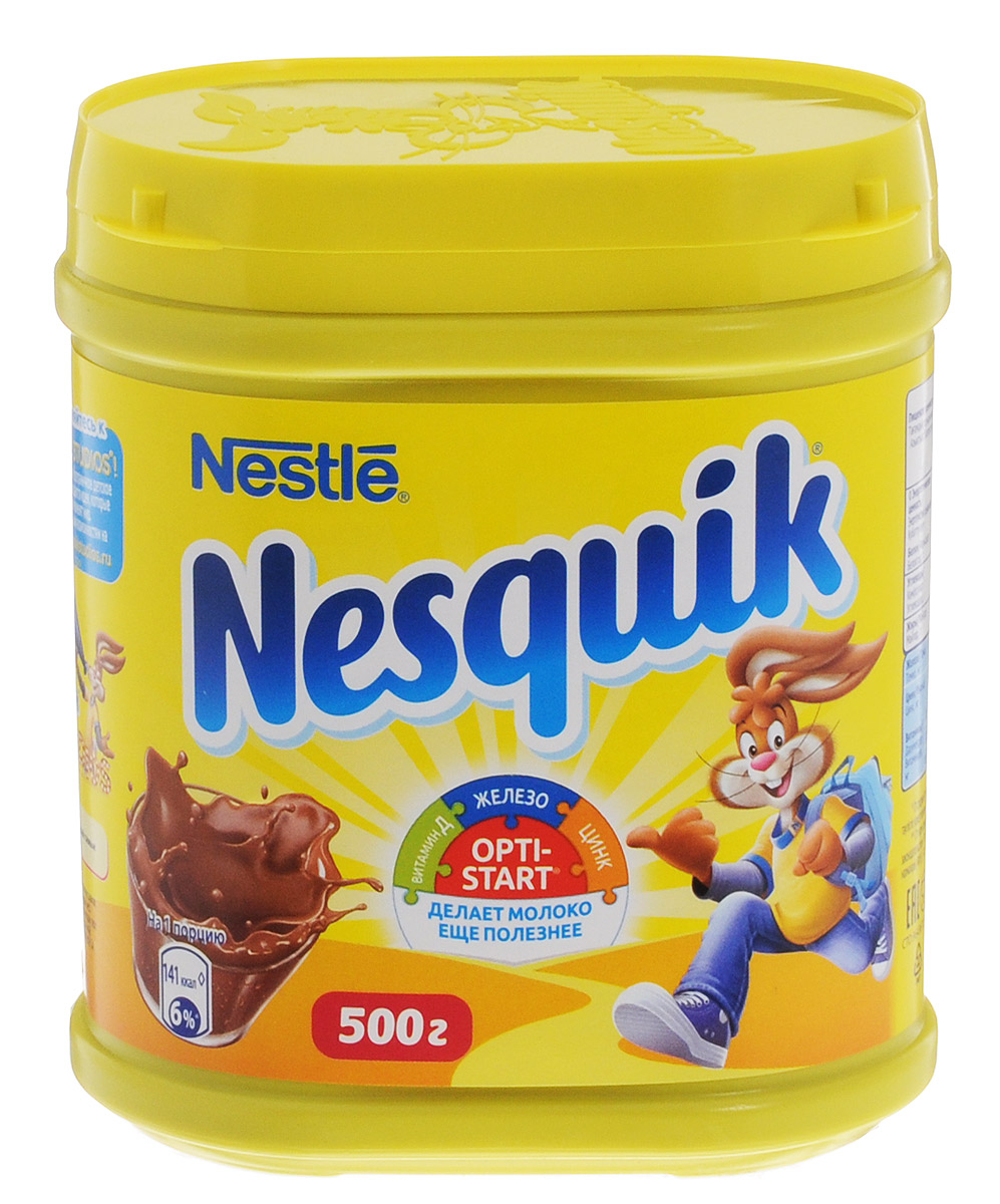 Nesquik Opti-Start какао-напиток растворимый, 500 г12287611 Nesquik Opti-Start какао-напиток растворимый, 500 г12287611Какао-напиток Nesquik содержит Opti-Start. Это особый комплекс витаминов и минеральных веществ, который дополняет пользу молока, обеспечивает детей и взрослых важными витаминами, макро- и микроэлементами, необходимыми для нормальной жизнедеятельности организма, а также для роста и развития детей. Комплекс содержит железо, цинк, витамины D, C и B1.Кружка какао-напитка Nesquik за завтраком поможет проснуться и поднять тонус, а благодаря молоку и комплексу Opti-Start - обеспечит поступление минеральных веществ и витаминов, для нормальной жизнедеятельности организма, а также для роста и развития детей. Какао-напиток Nesquik Opti-Start - это отличное начало дня!