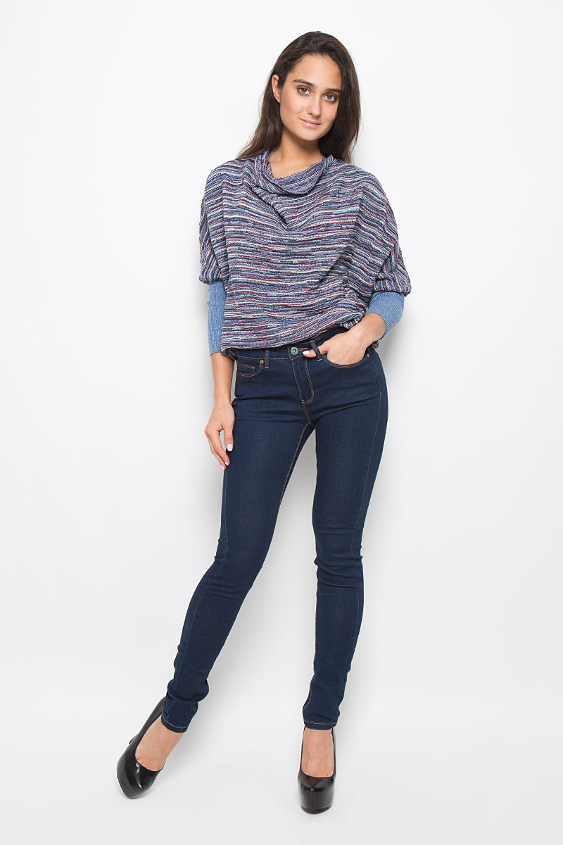 Джинсы женские Sela Denim, цвет: темно-синий. PJ-135/579-6352. Размер 31-32 (48-32)PJ-135/579-6352 Джинсы женские Sela Denim, цвет: темно-синий. PJ-135/579-6352. Размер 31-32 (48-32)PJ-135/579-6352Стильные женские джинсы Sela Denim подчеркнут ваш уникальный стиль и помогут создать оригинальный женственный образ. Модель выполнена из высококачественного эластичного хлопка с добавлением полиэстера. Материал мягкий и приятный на ощупь, не сковывает движения и позволяет коже дышать.Джинсы зауженного кроя со стандартной посадкой застегиваются на пуговицу в поясе и ширинку на застежке-молнии. На поясе предусмотрены шлевки для ремня. Спереди модель оформлена двумя втачными карманами и одним маленьким накладным кармашком, а сзади - двумя накладными карманами. Модель оформлена контрастной прострочкой. Эти модные и в тоже время комфортные джинсы послужат отличным дополнением к вашему гардеробу.