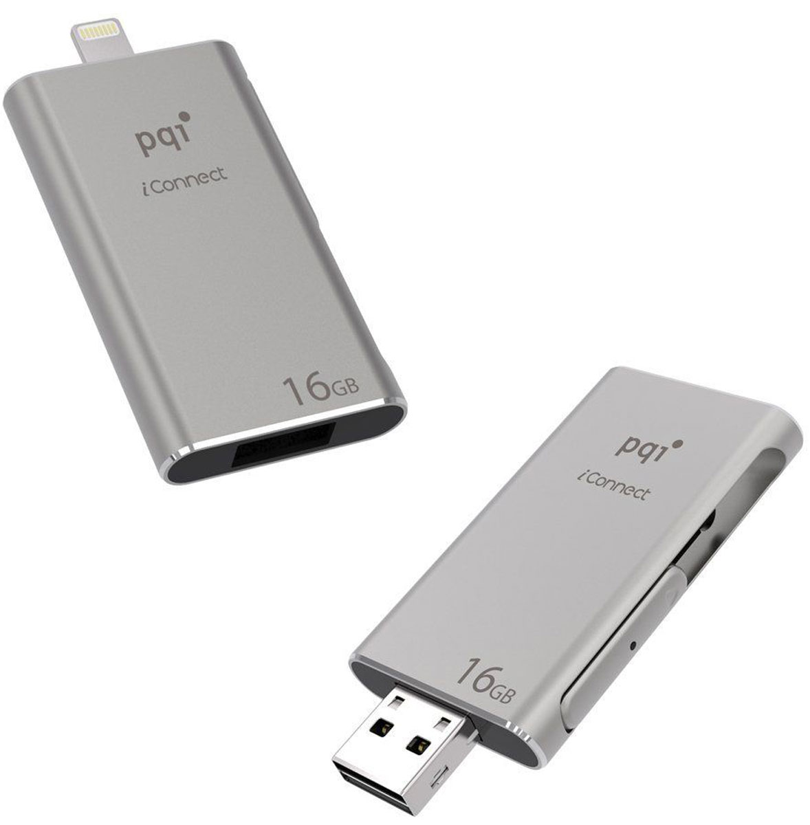 PQI iConnect 16GB, Gray флеш-накопитель6I01-016GR2001 PQI iConnect 16GB, Gray флеш-накопитель6I01-016GR2001Нет места в памяти? Вам нужно что-то сохранить, а удалять ничего не хочется? PQI iConnect поможет вам быстро освободить вашу память, организовать и сохранить новые файлы. Доступ к Интернету, Wi-Fi, облачному хранилищу не требуется. Просто подключите PQI iConnect, чтобы освободить память вашего iPhone, iPad или iPod. С моделями PQI iConnect проблемы, связанные с нехваткой памяти, останутся в далеком прошлом.PQI iConnectпозволит надежно хранить адресную книгу, и вам не придется беспокоиться о случайной потере контактов. Просто подключите iConnect и сохраните архивную копию контактов, хранящихся на вашем телефоне. В случае утери контактов или при смене телефона вы сможете легко восстановить контакты с диска iConnect.Просто подключите PQI iConnect и немедленно получите все необходимое для работы с файлами музыки и видео. Просматривайте файлы, сохраненные на диске iConnect с iPhone, iPad или iPod, и запускайте воспроизведение любых типов музыки и видео непосредственно с диска.PQI iConnect позволит делиться файлами, хранящимися на iPhone, iPad, iPod или компьютере. Этот флэш-диск с сертифицированным двойным интерфейсом USB 3.0/Lightning от Apple обеспечит удобный доступ и обмен файлами между устройством и компьютером.PQI iConnect обеспечит высокоскоростную двустороннюю передачу данных с 10-кратным увеличением скорости - вы сможете легко передавать фото, видео и аудиофайлы с айфона или айпэда на iConnect либо с диска iConnect на ваш айпэд или айфон.iConnect позволяет зашифровать и заблокировать один или несколько файлов с помощью одного пароля шифрования для обеспечения надежной защиты данных. Это не только позволяет защитить данные, хранящиеся на iConnect, но и ускоряет обмен данными с накопителем.iConnect позволяет осуществлять сжатие одного или одновременно нескольких файлов. Сжатие и резервная архивация файлов обеспечивает дополнительное свободное место для сохранения большего объема данных на накопителе iConnect.