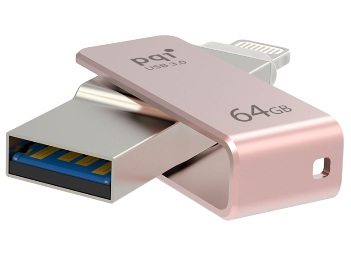 PQI iConnect mini 64GB, Rose Gold флеш-накопитель