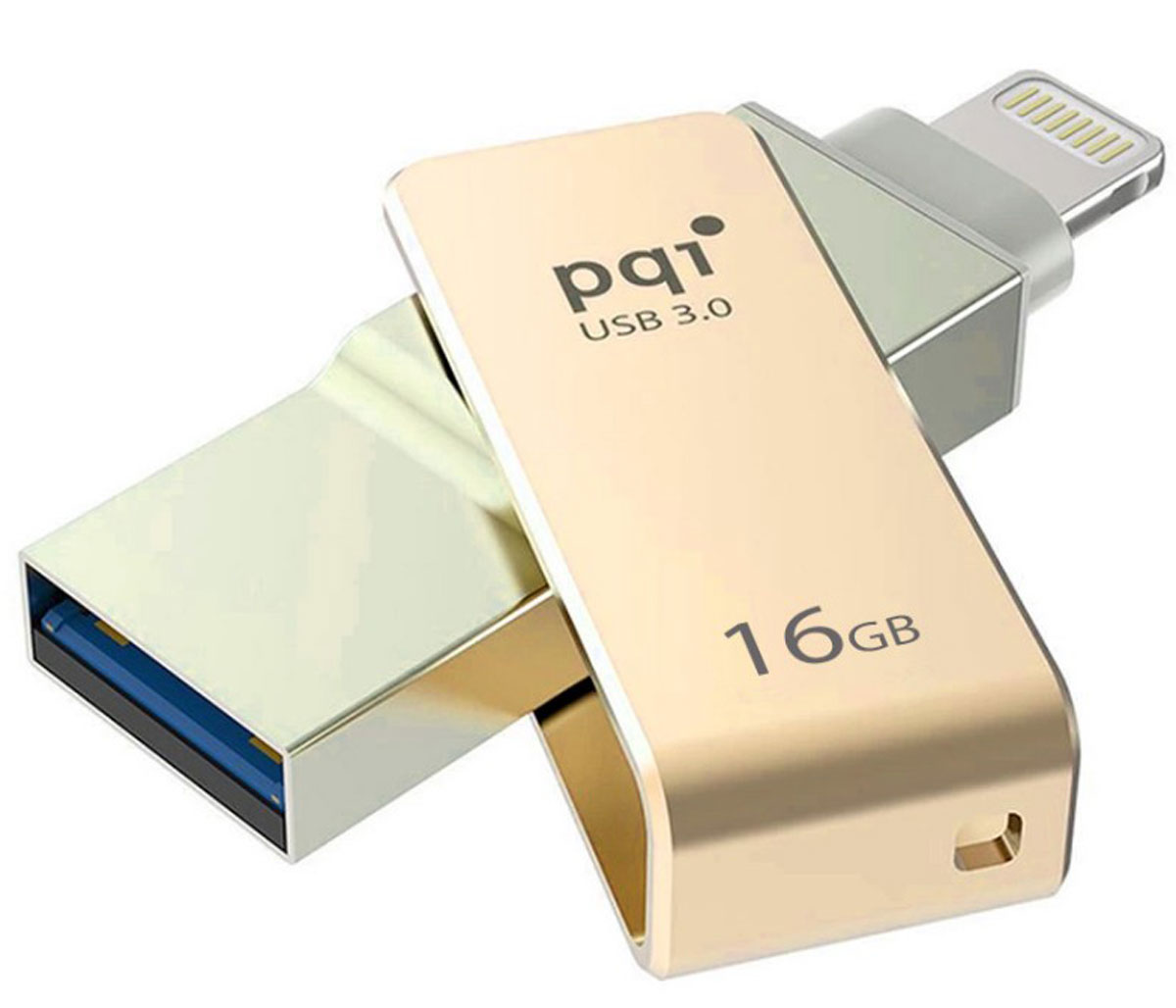 PQI iConnect mini 16GB, Gold флеш-накопитель